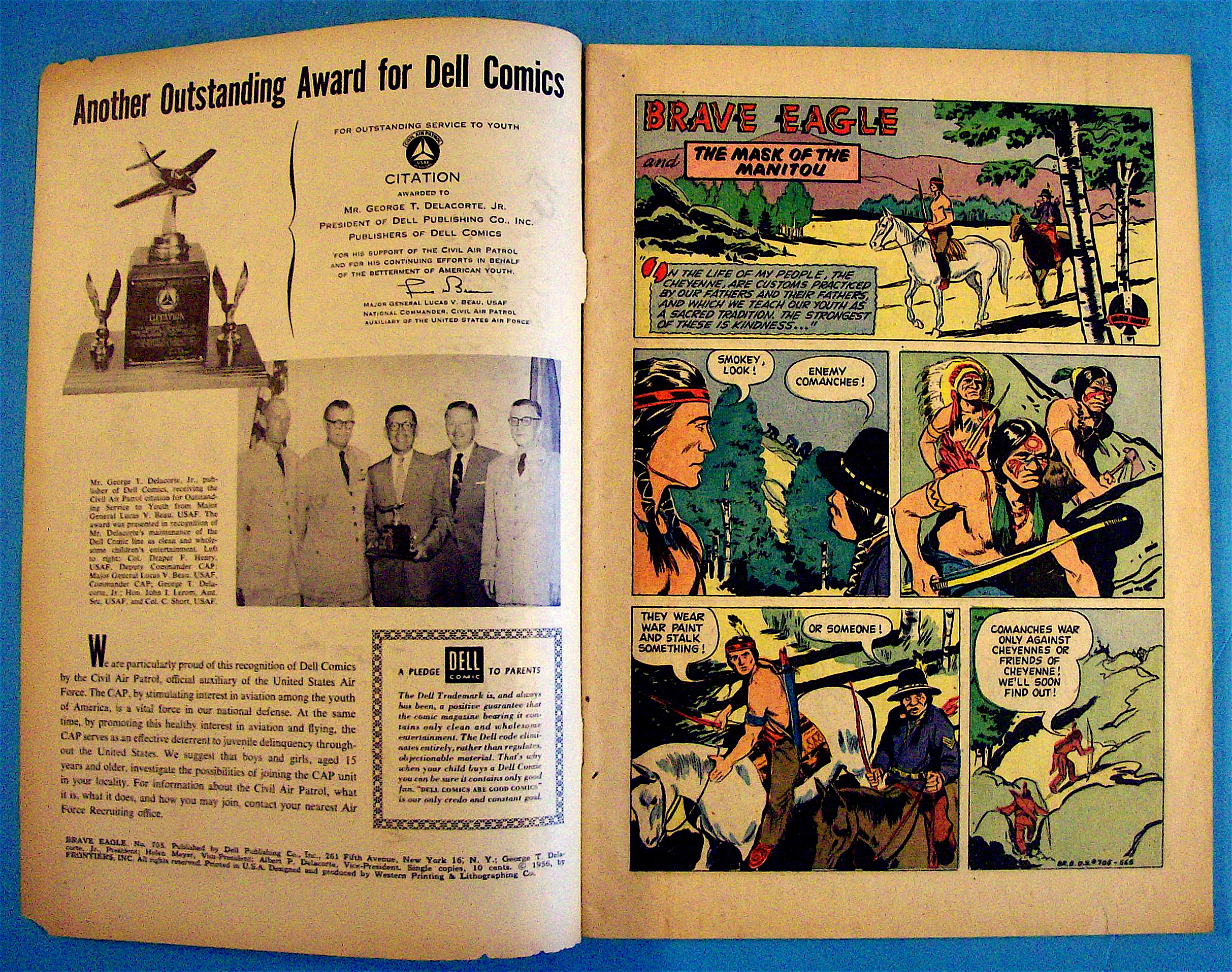 Brave Eagle Comic #1 June 1956 The Mask Of The Manitou