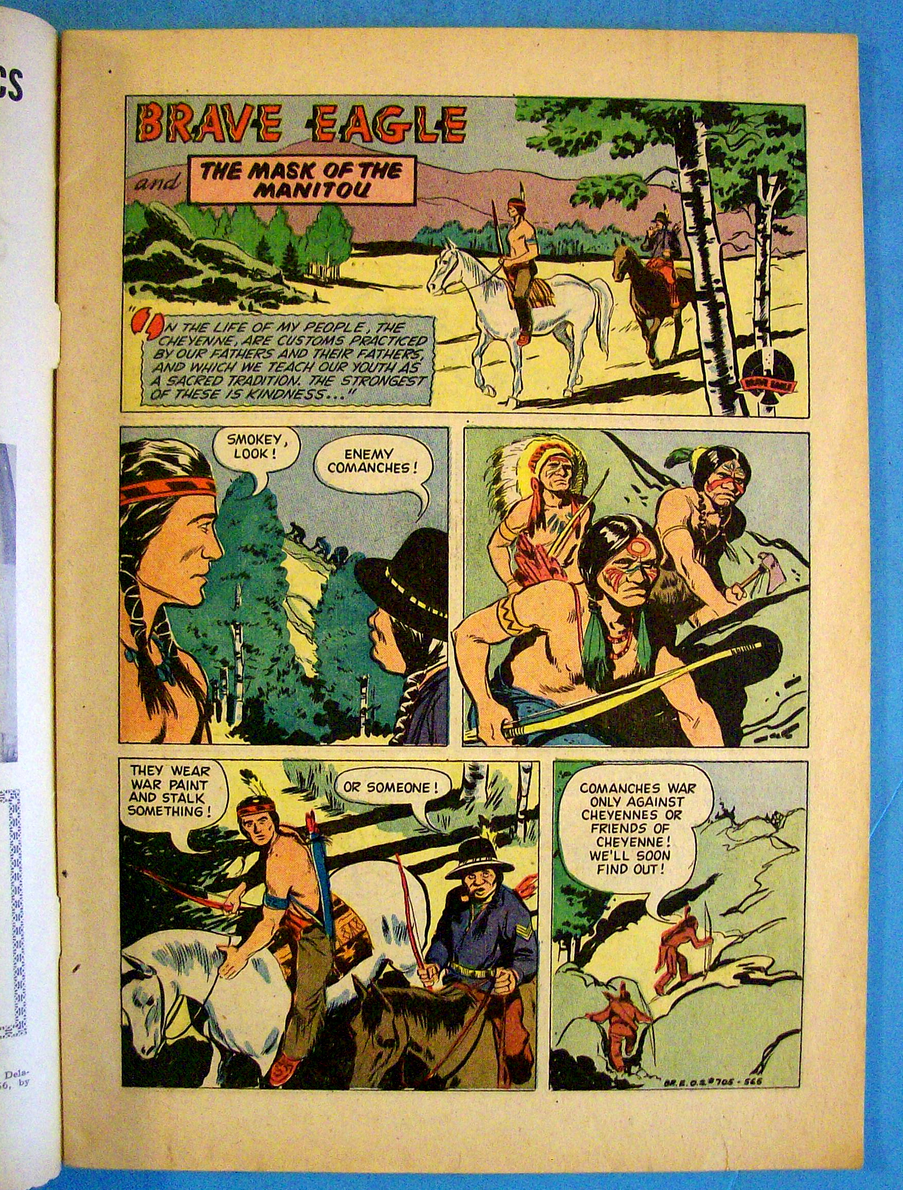 Brave Eagle Comic #1 June 1956 The Mask Of The Manitou