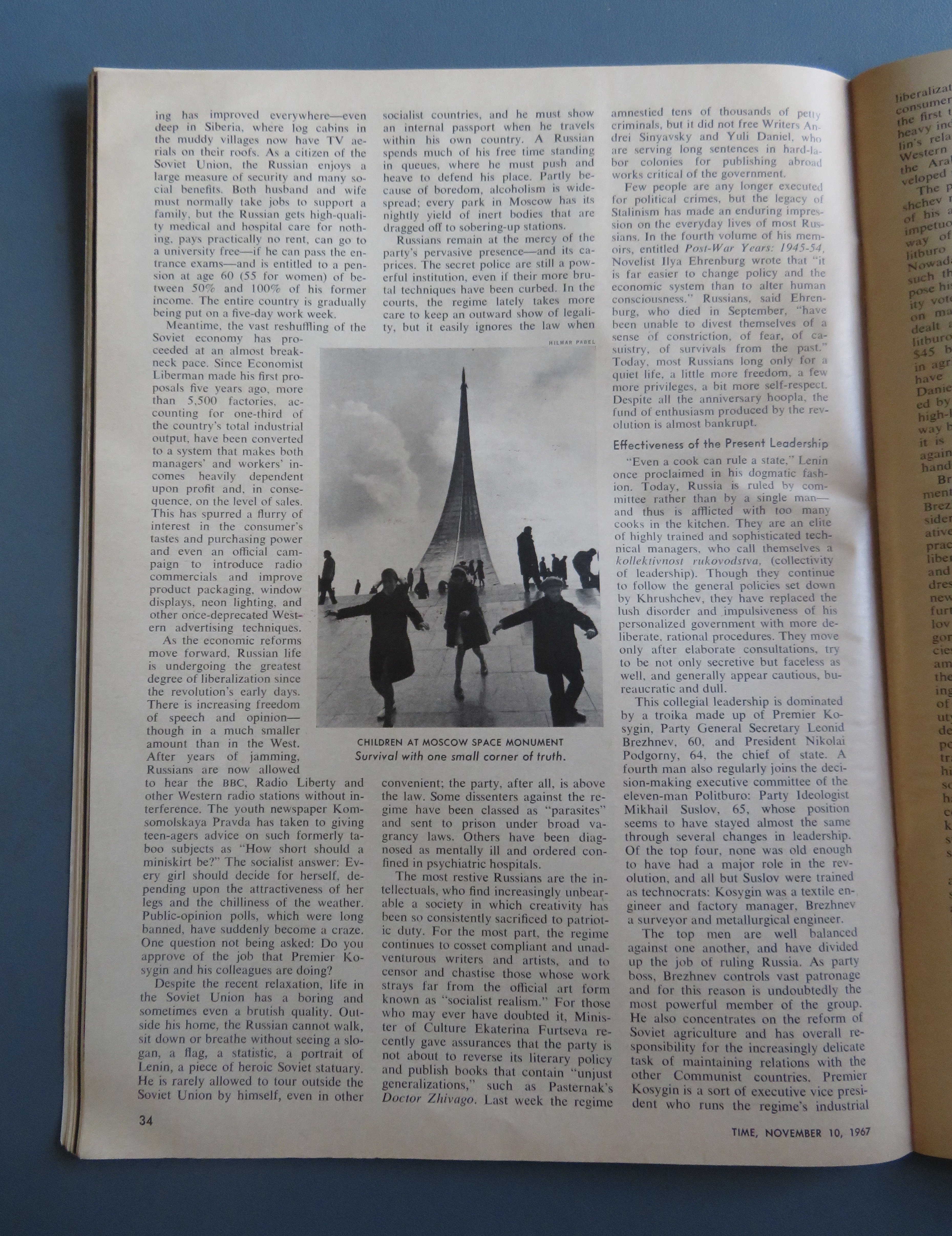 Time Magazine November 10, 1967 How Russia Survived