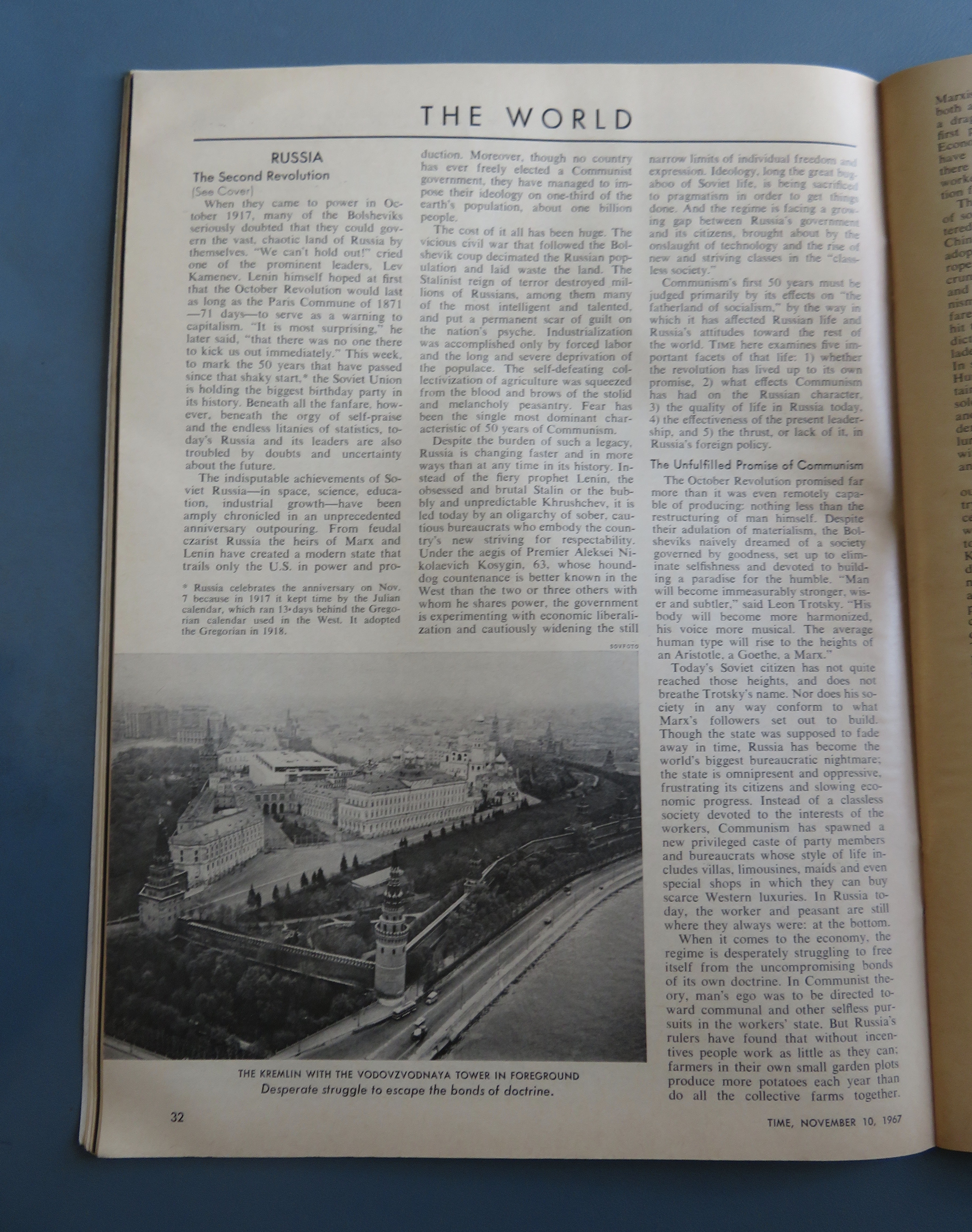 Time Magazine November 10, 1967 How Russia Survived