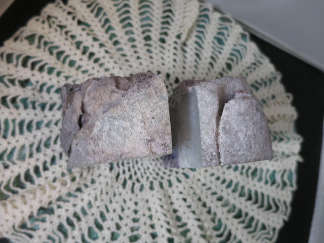 Vintage Purple Agate Gemstone Rock Bookends