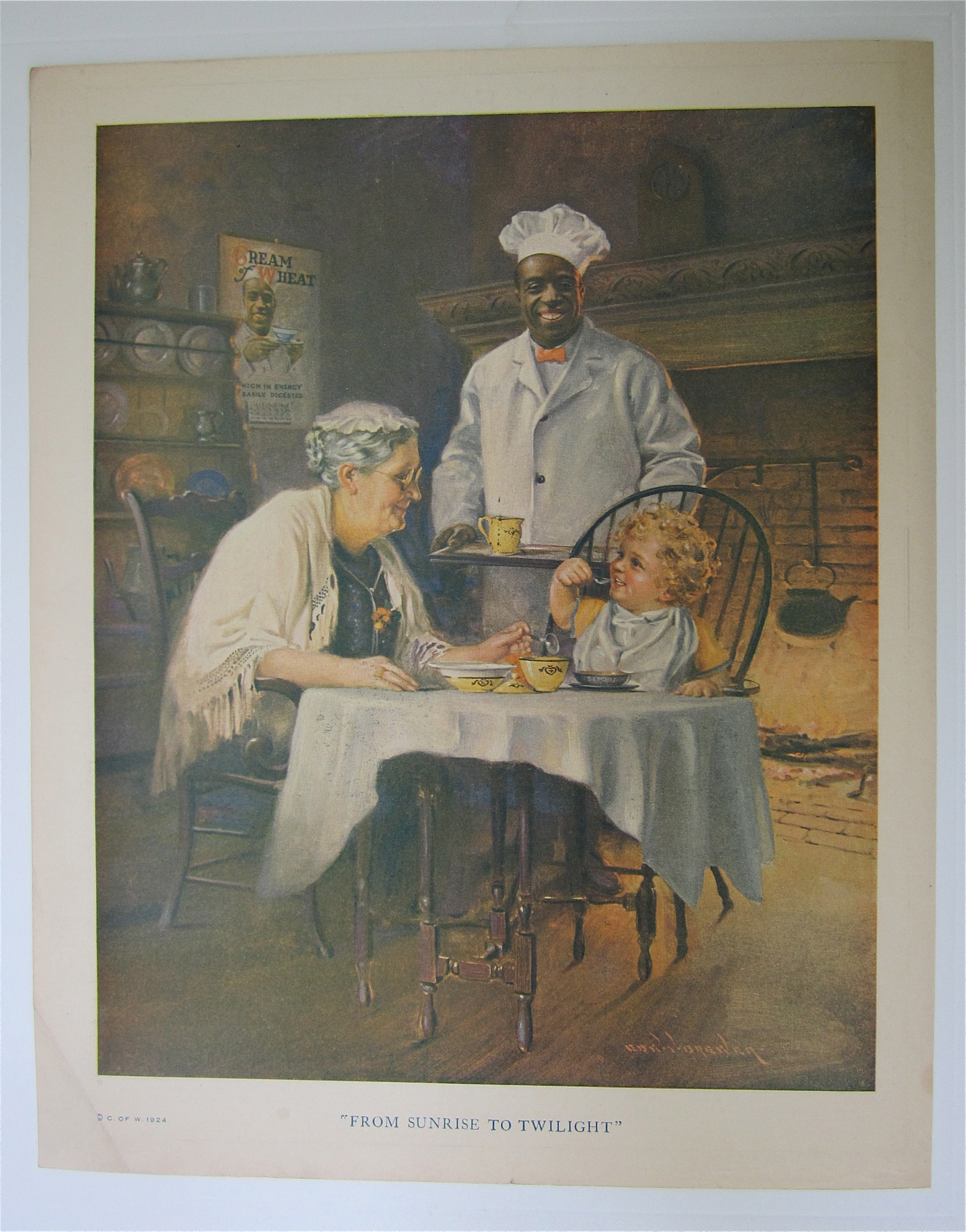 1924 Cream Of Wheat Cereal with Woman & Baby