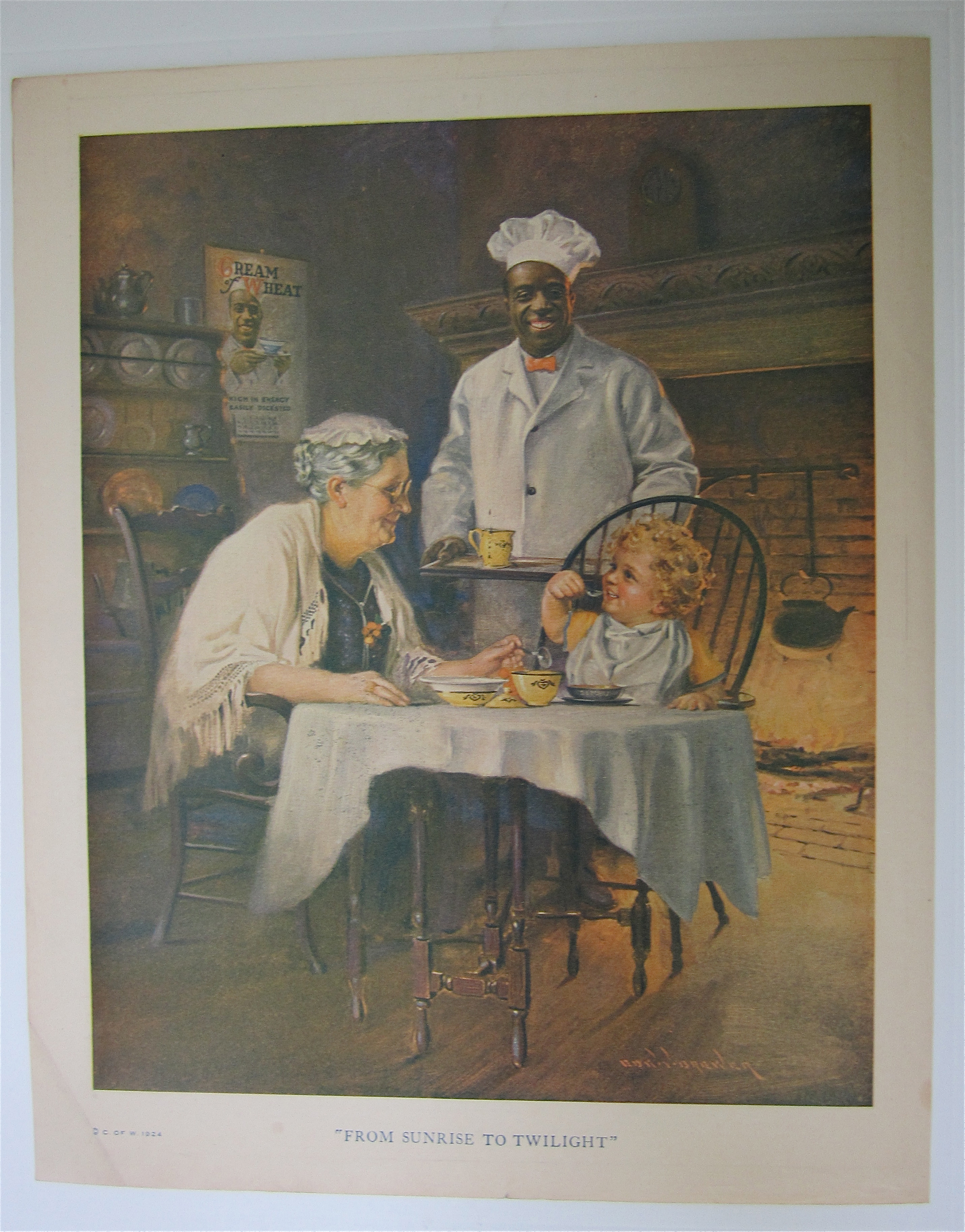 1924 Cream Of Wheat Cereal with Woman & Baby