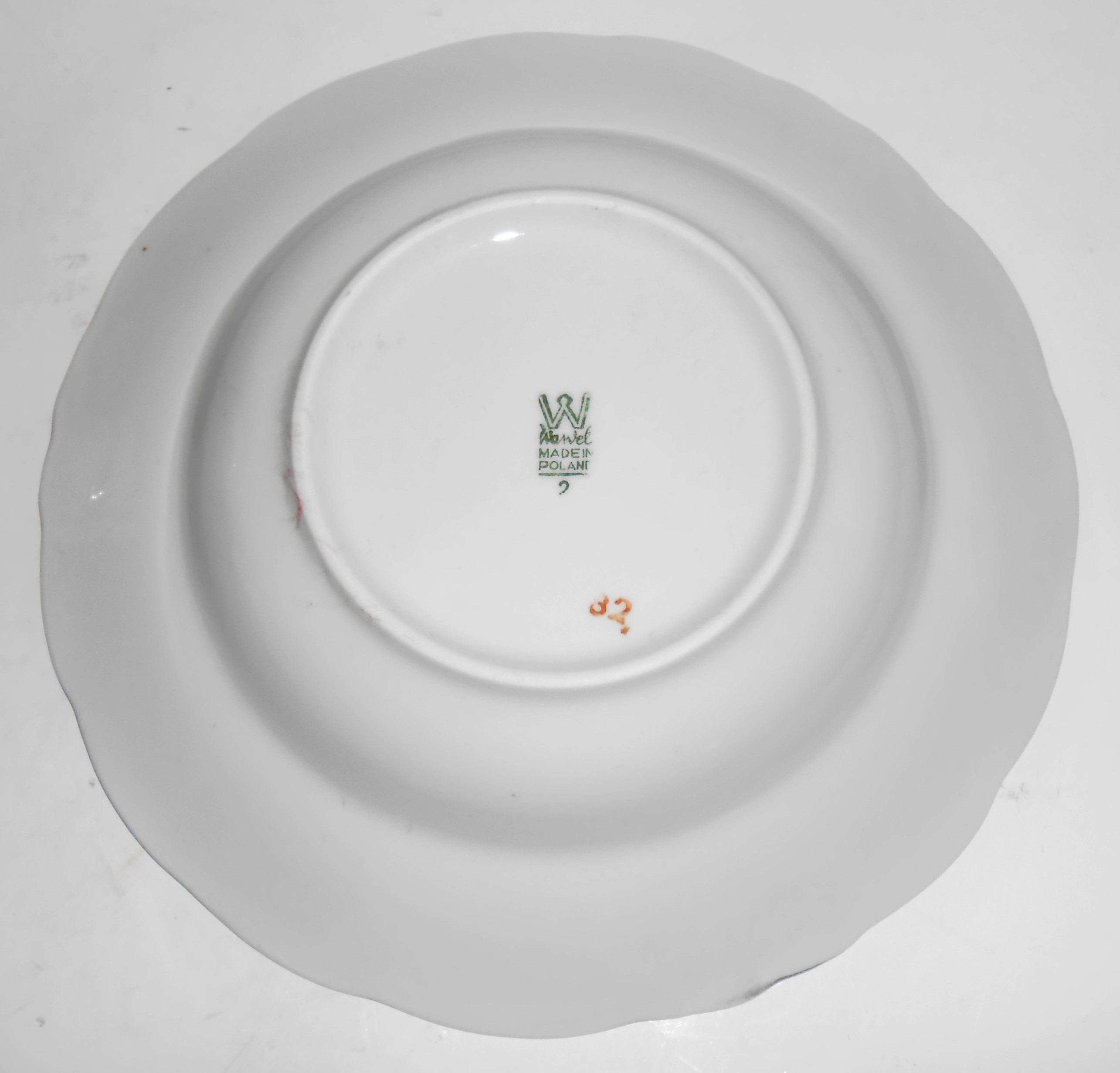 Wawel China Porcelain Roses W/Gold Band Soup Bowl