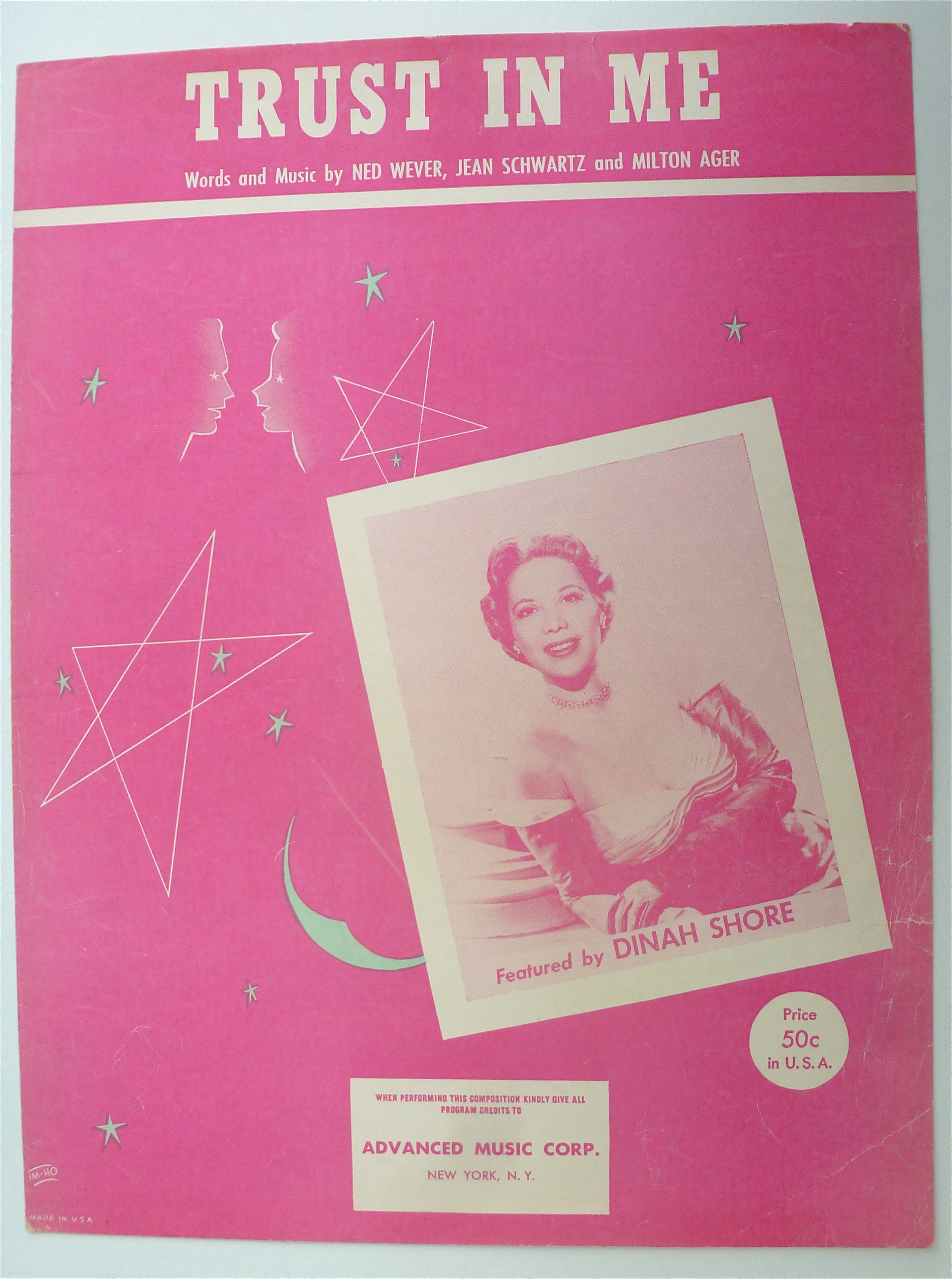Sheet Music For 1952 Trust In Me