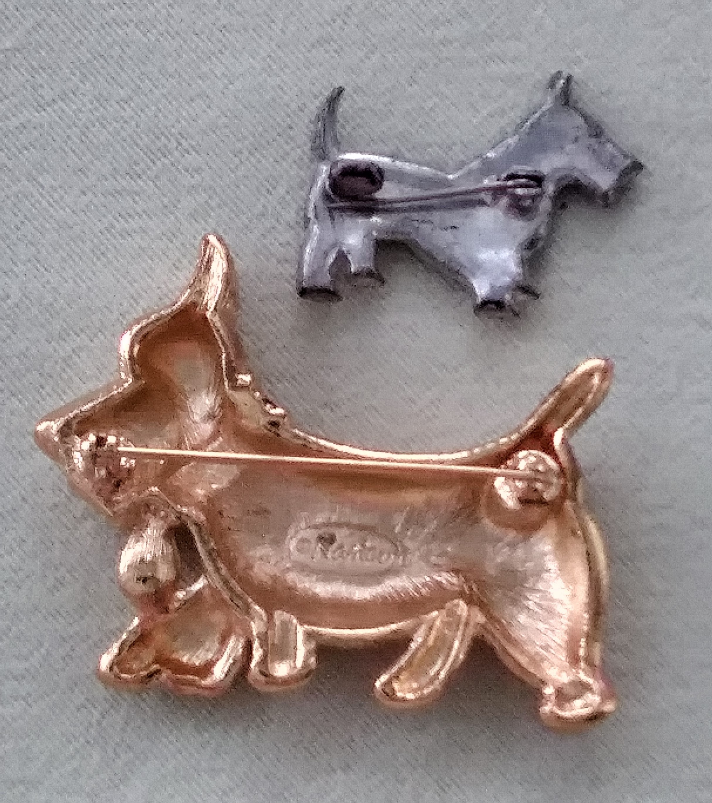 Vintage Scotty Dog Brooches Napier