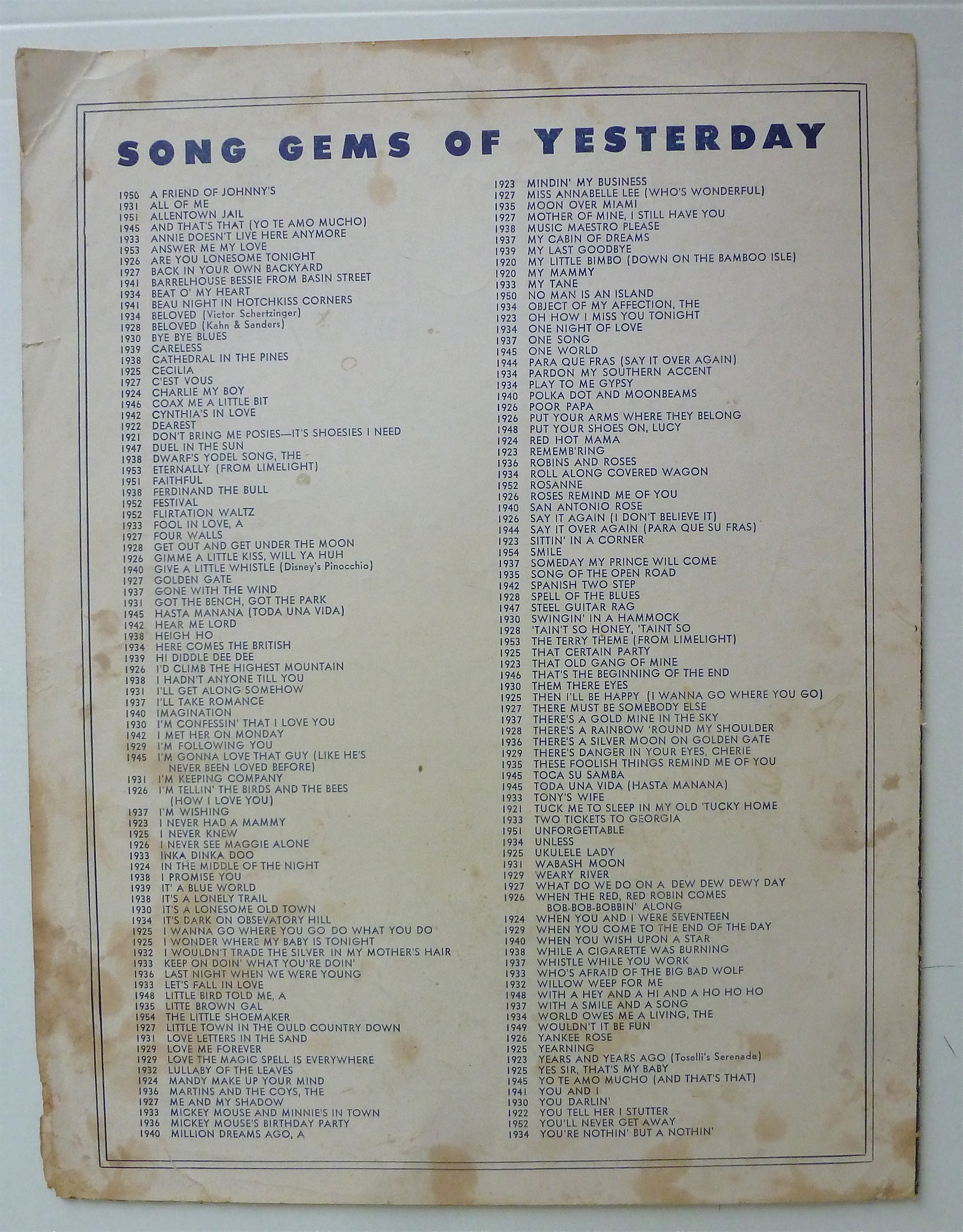 Sheet Music For 1933 Who's Afraid Of The Big Bad Wolf
