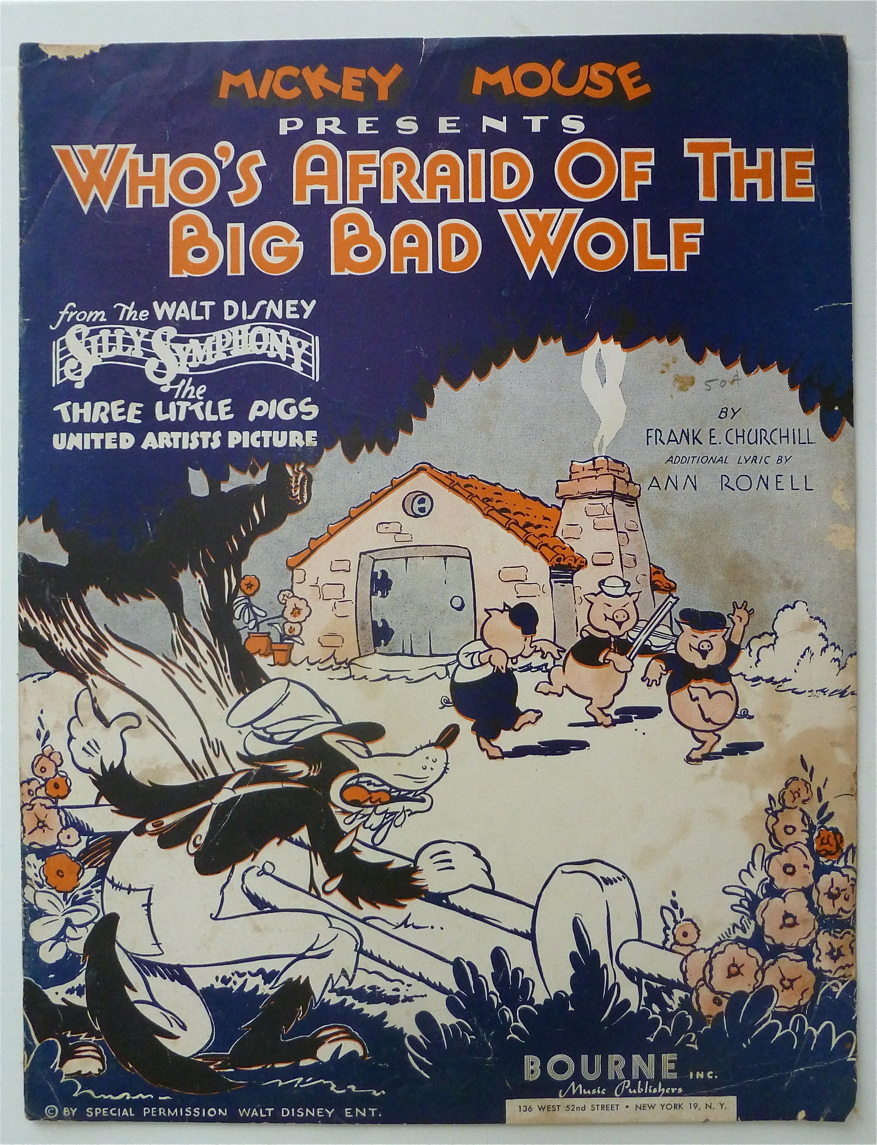 Sheet Music For 1933 Who's Afraid Of The Big Bad Wolf
