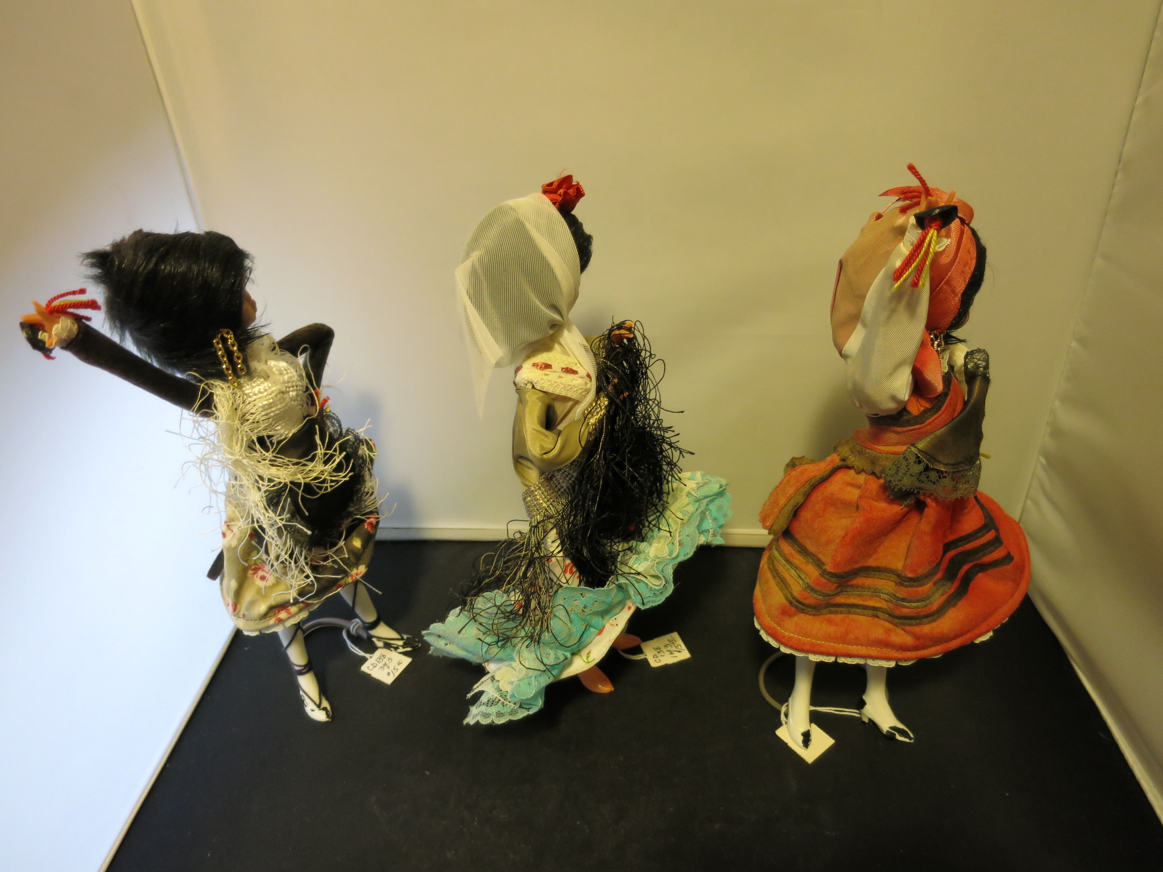 Spanish Dancer Doll trio 3 with the stands