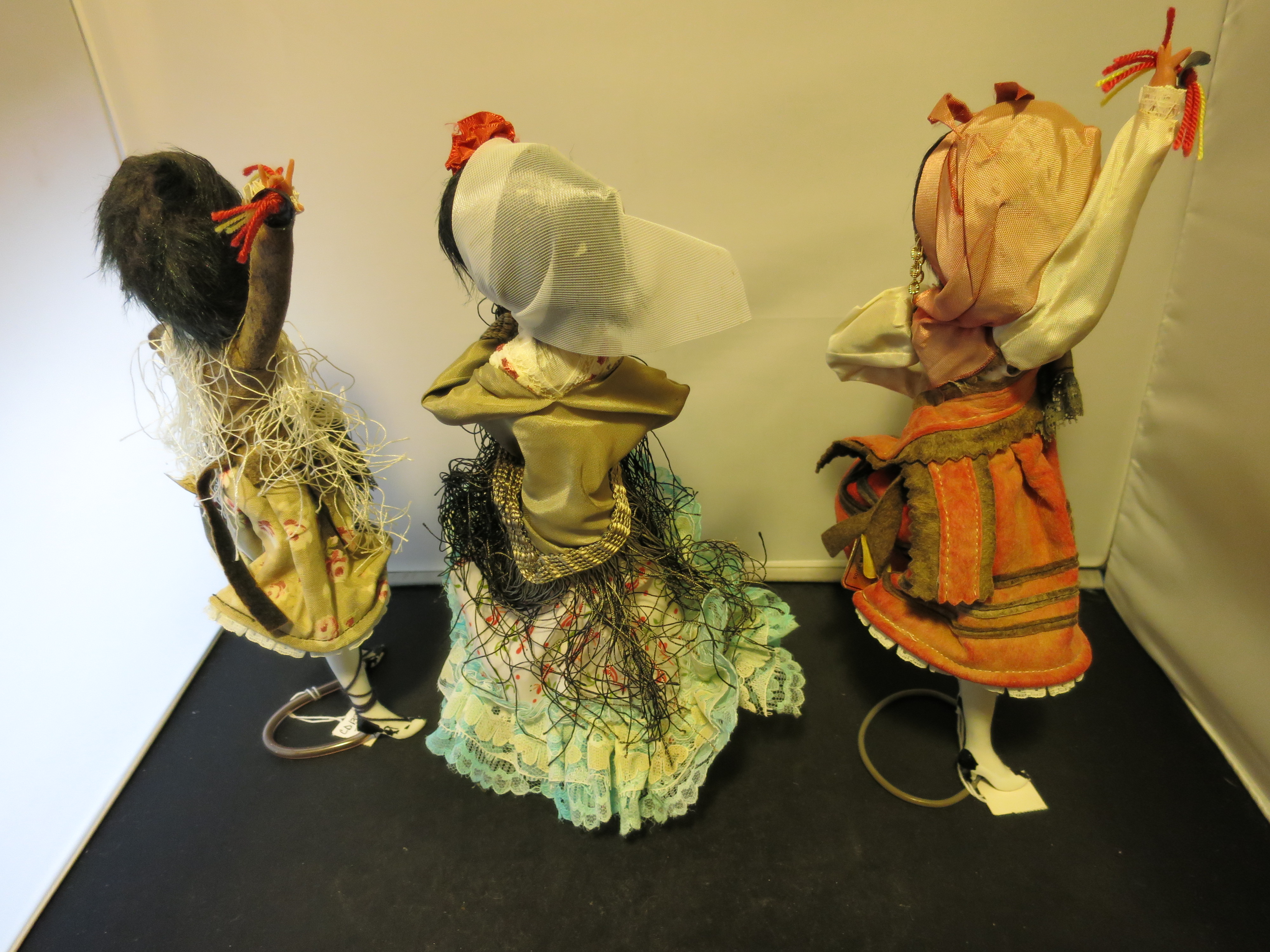 Spanish Dancer Doll trio 3 with the stands
