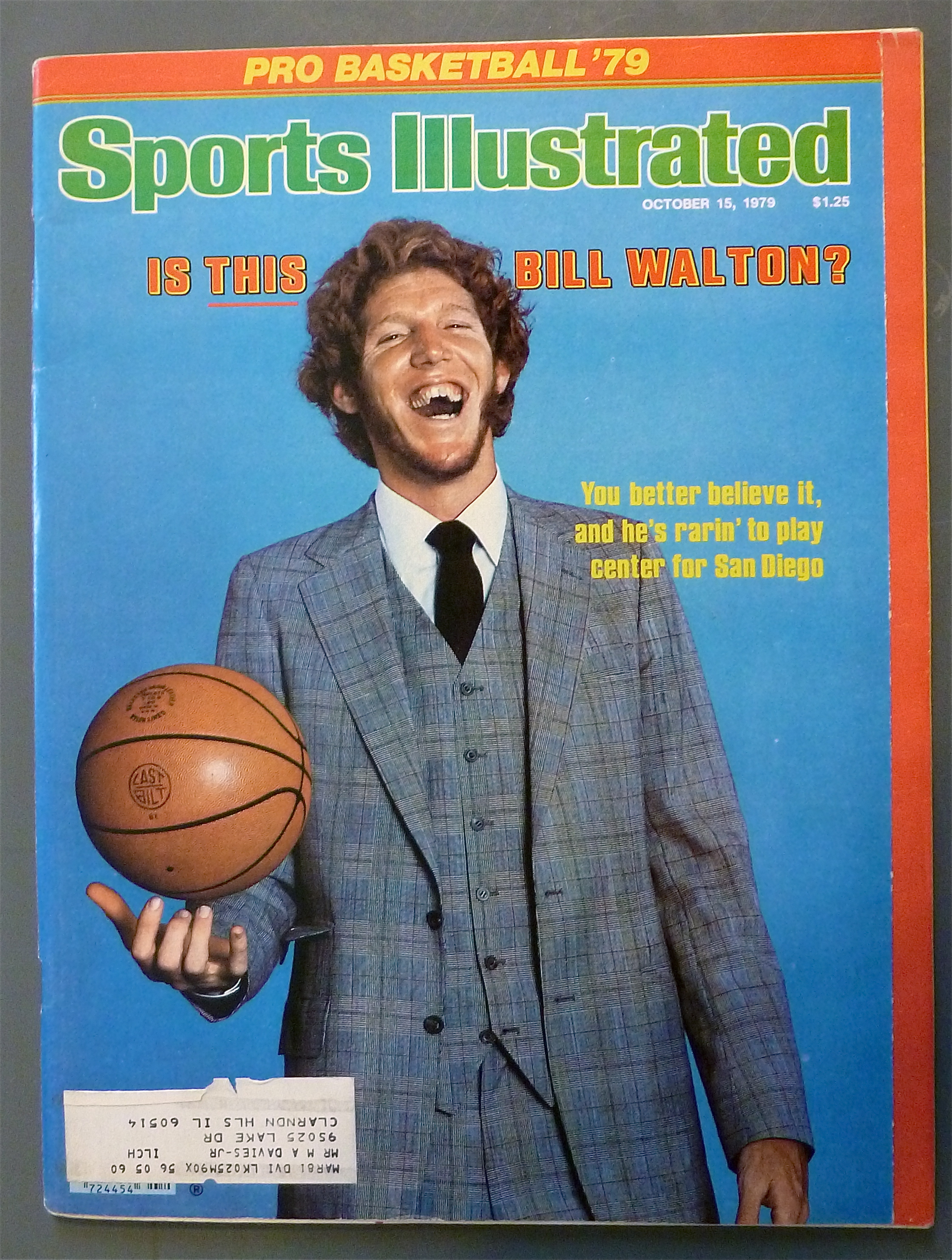 Sport Illustrated October 15, 1979 Is This Bill Walton?