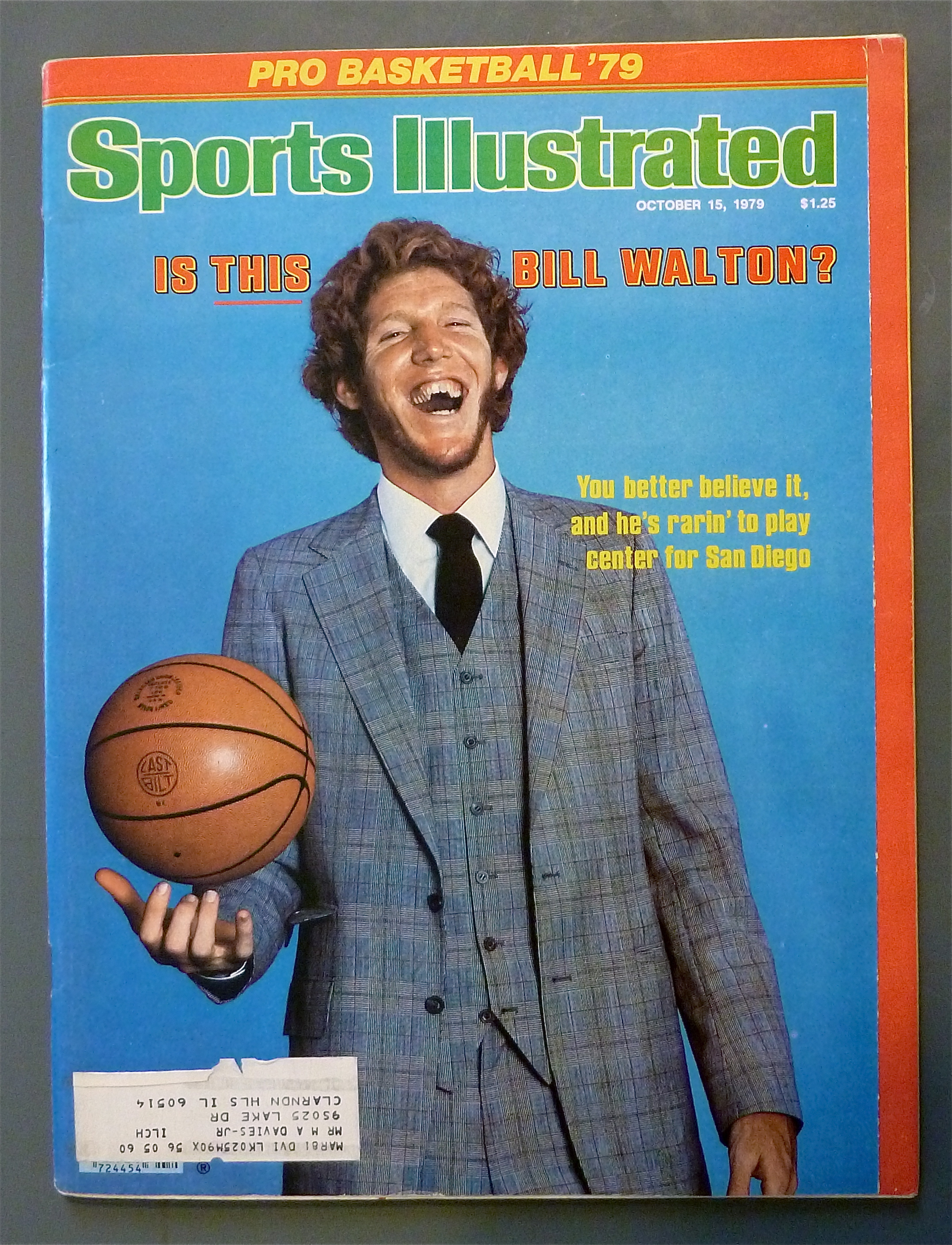 Sport Illustrated October 15, 1979 Is This Bill Walton?