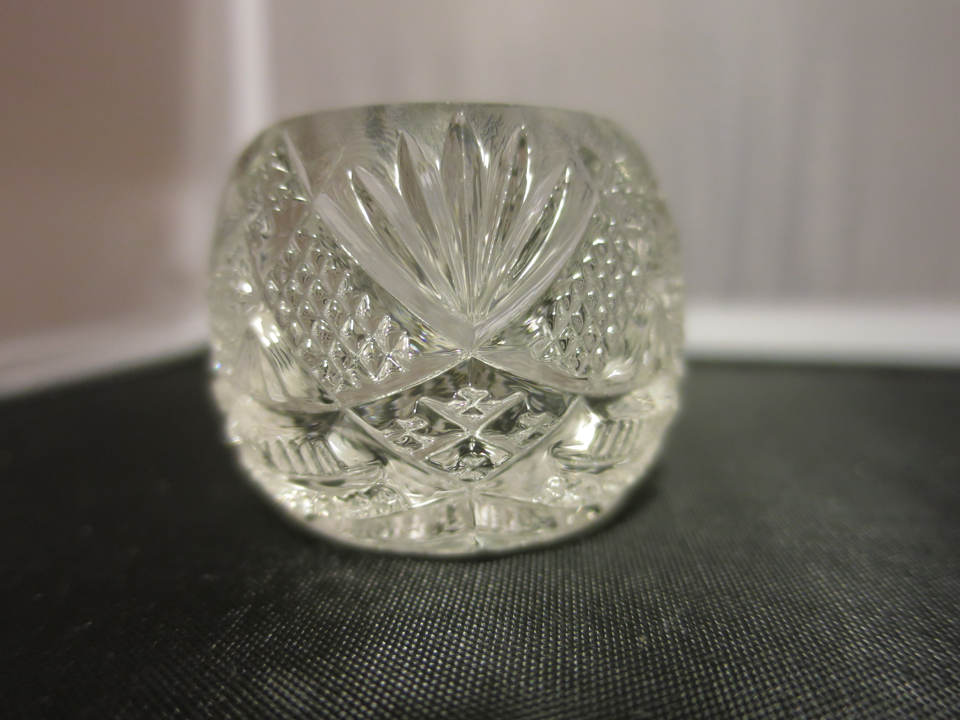 Faceted Clear Crystal Open Salt Cellar