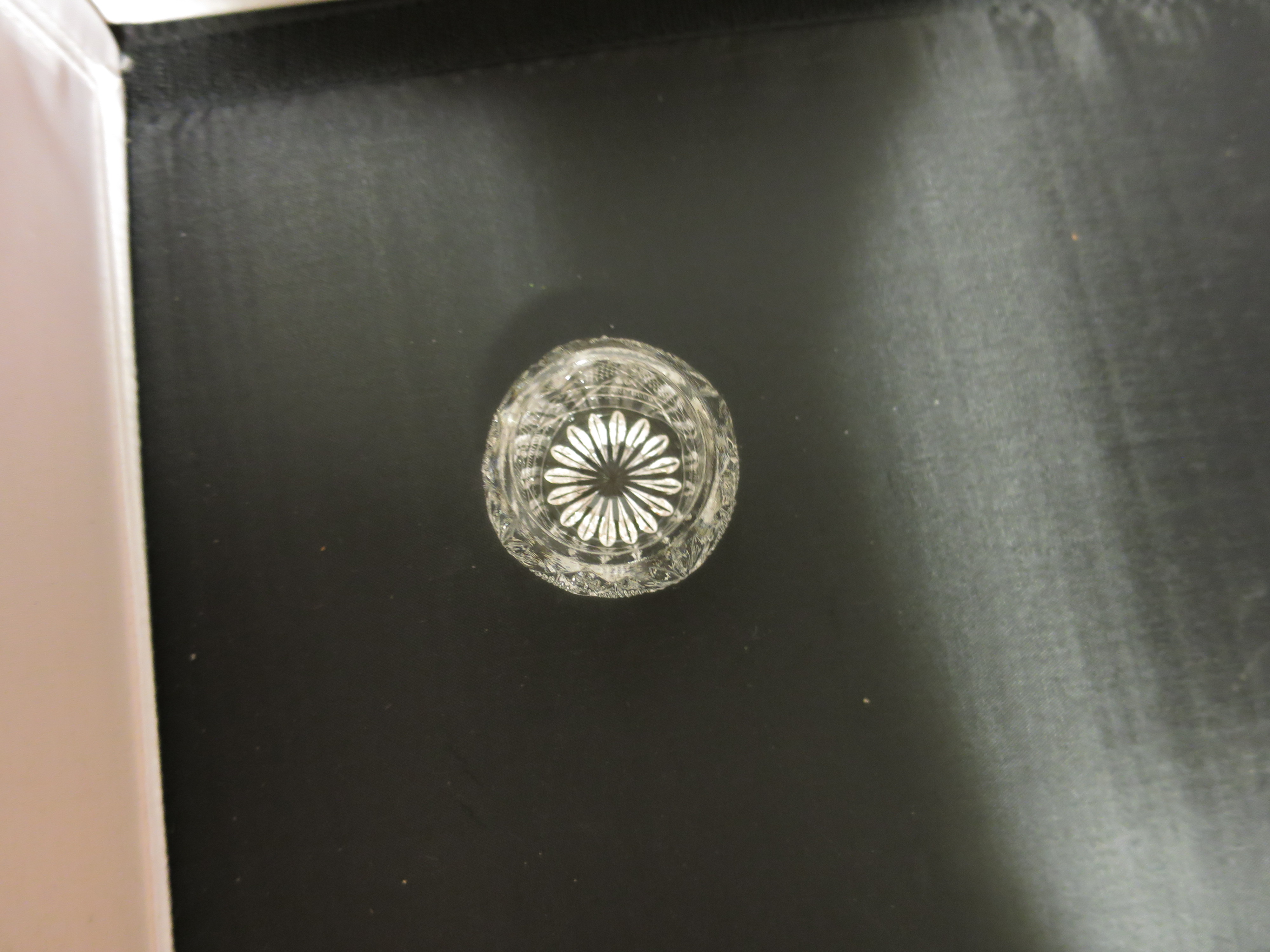 Faceted Clear Crystal Open Salt Cellar