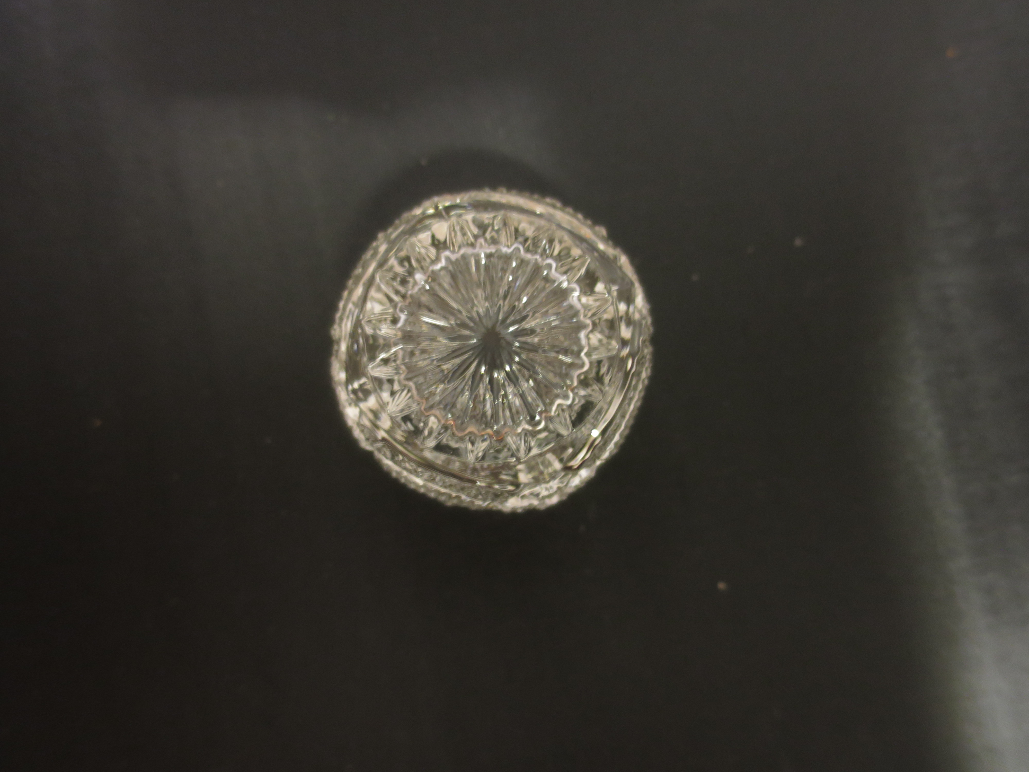 Faceted Clear Crystal Open Salt Cellar