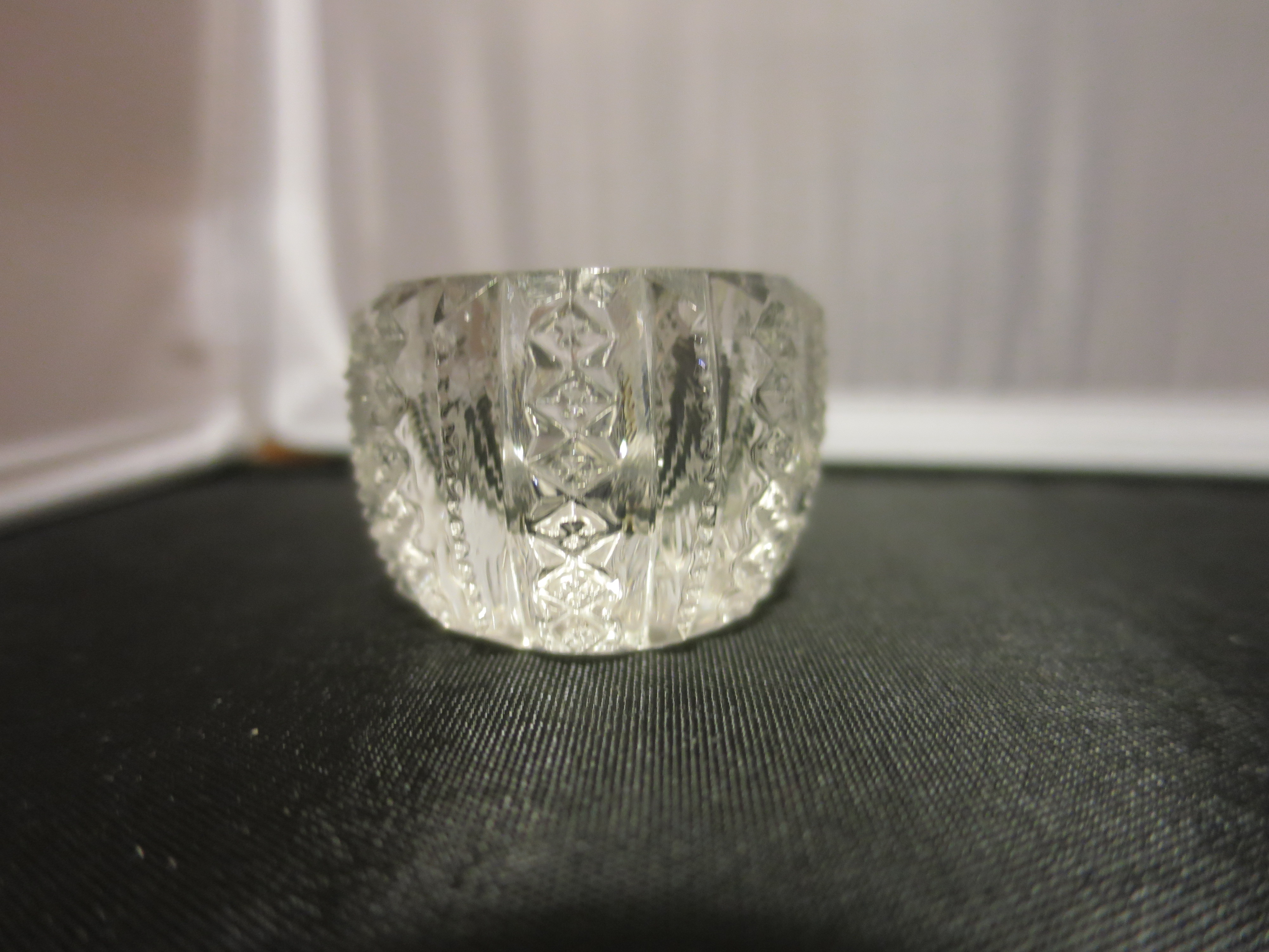Faceted Clear Crystal Open Salt Cellar