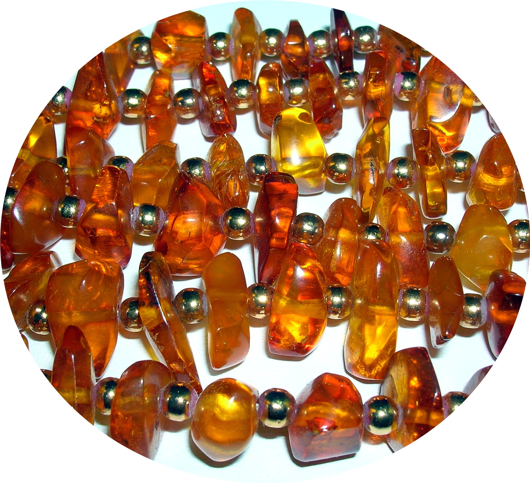 Baltic Amber Honey Nugget Beads Necklace