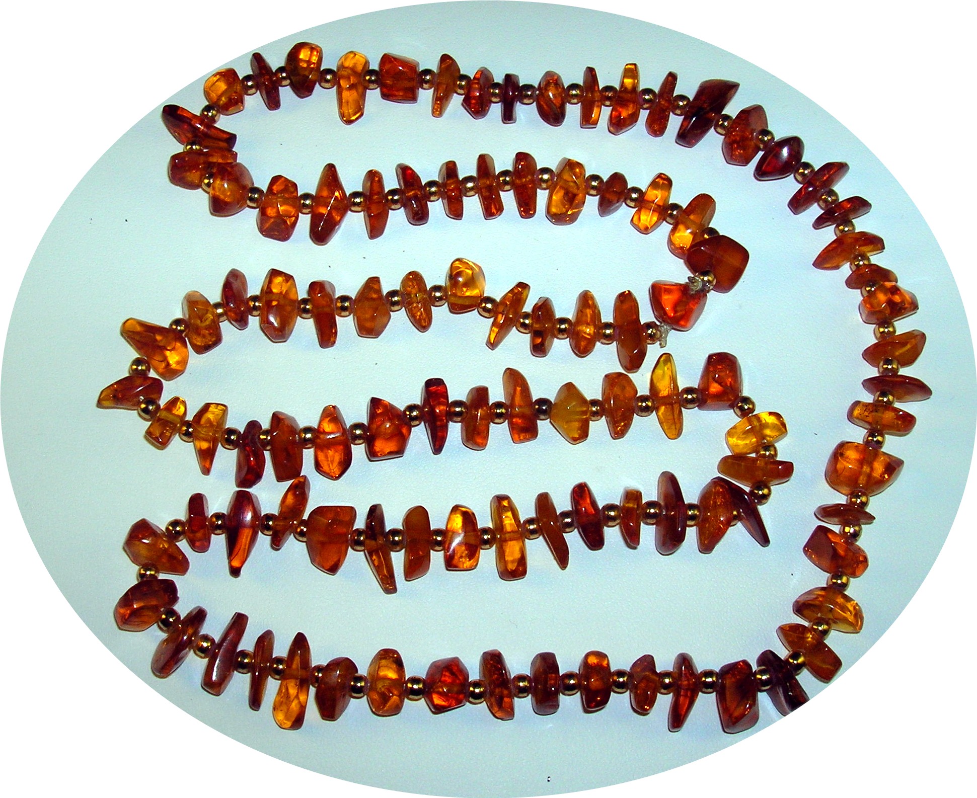 Baltic Amber Honey Nugget Beads Necklace