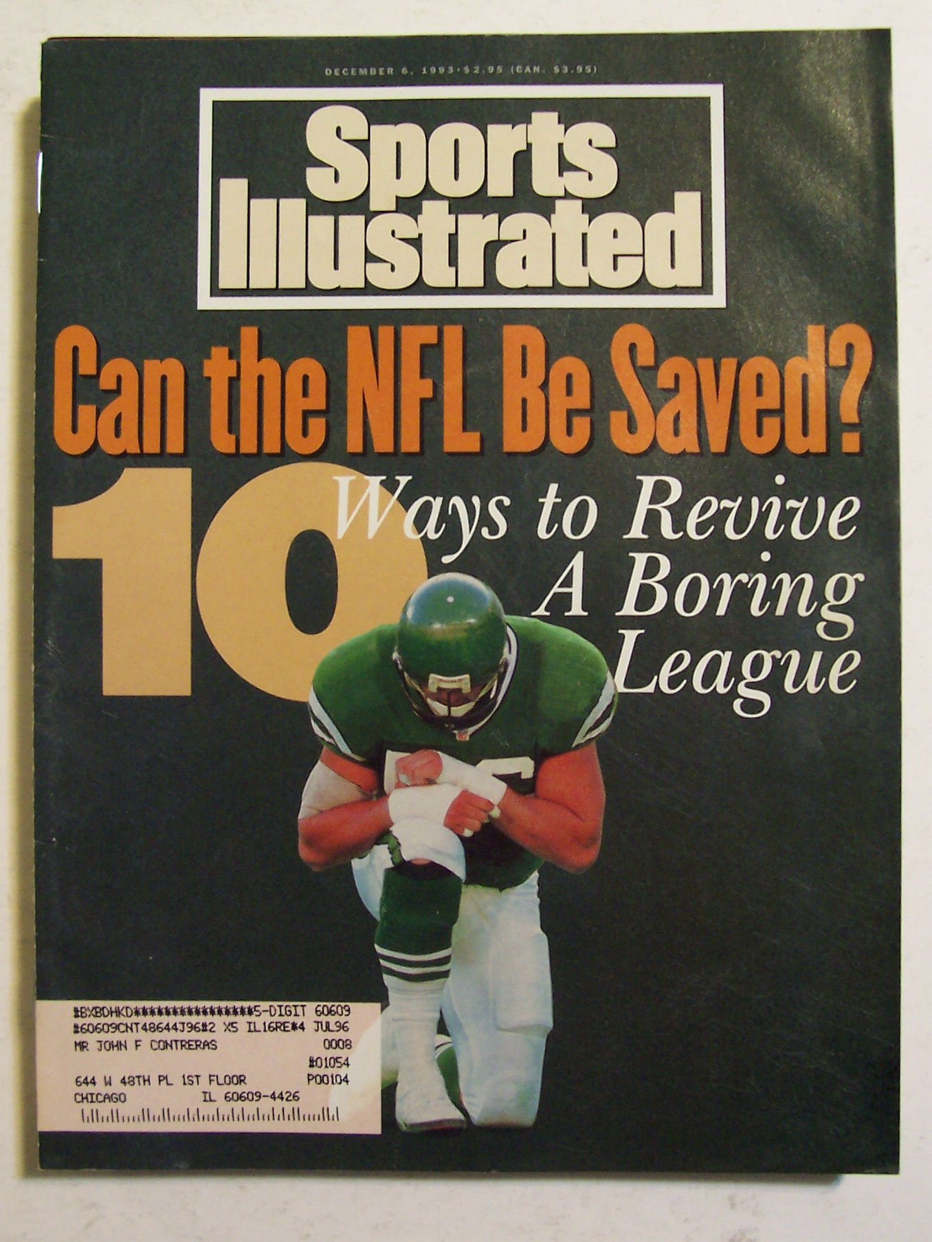 Sports Illustrated Magazine -December 6, 1993