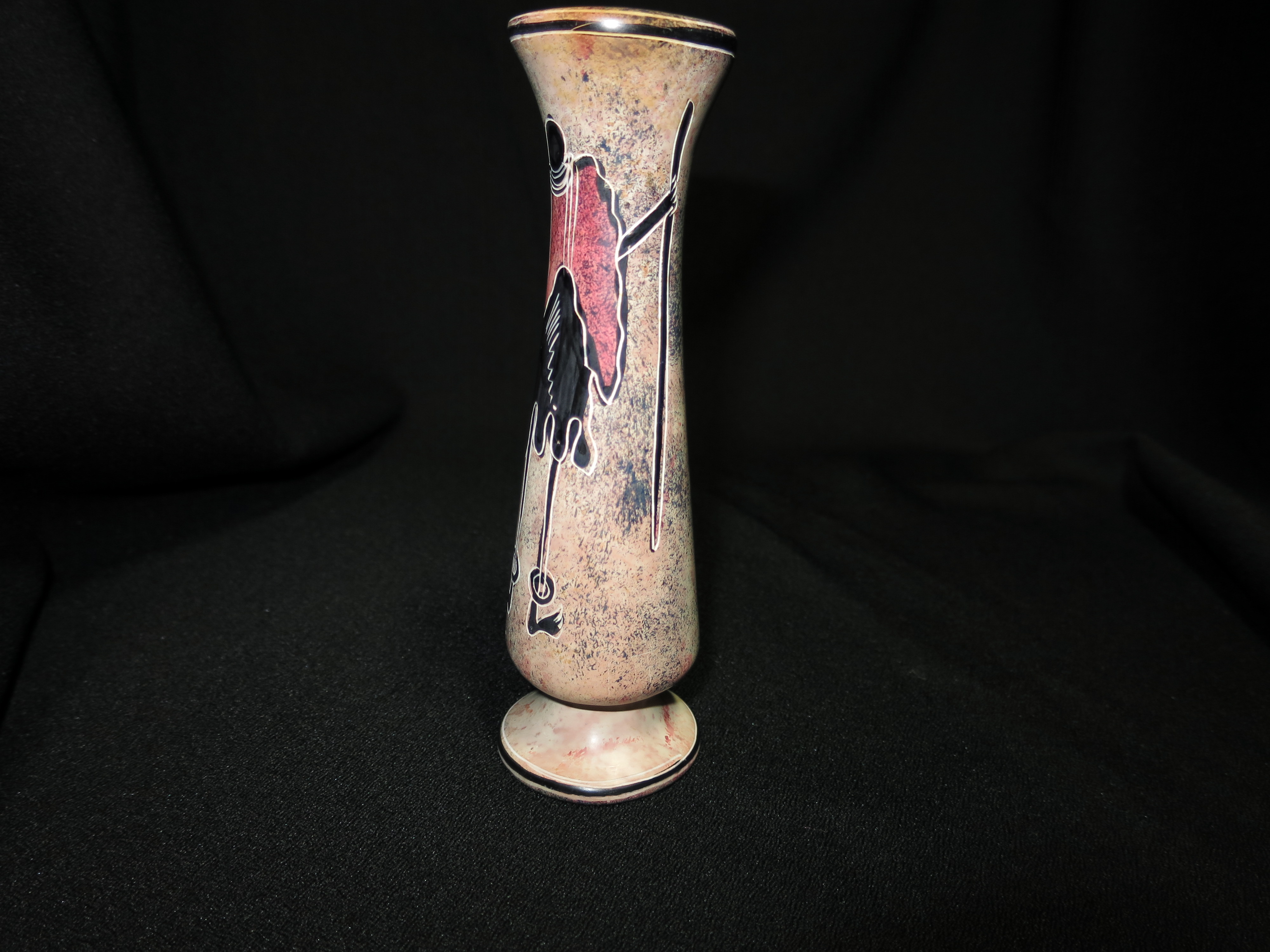 African Soapstone Vase Hand Crafted Made in Kenya