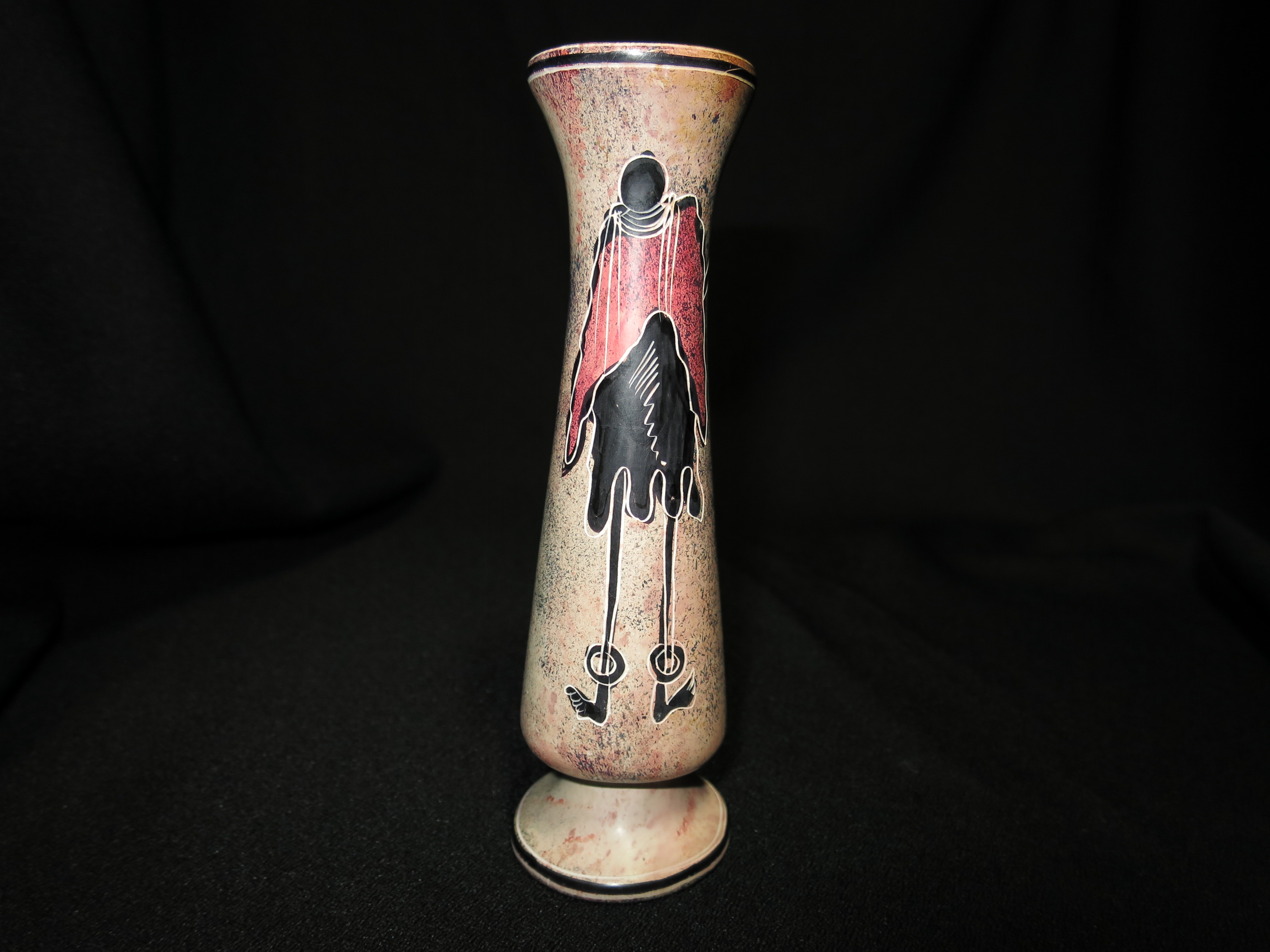 African Soapstone Vase Hand Crafted Made in Kenya