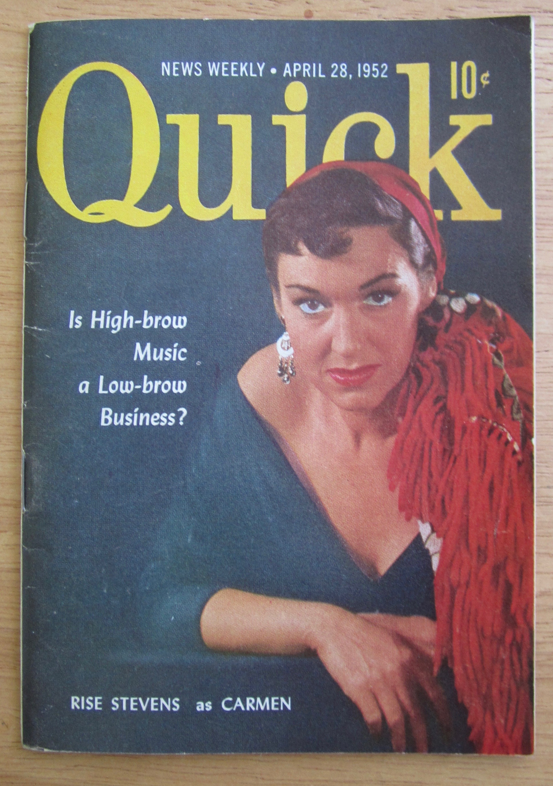Quick Magazine April 28, 1952 Rise Stevens as Carmen