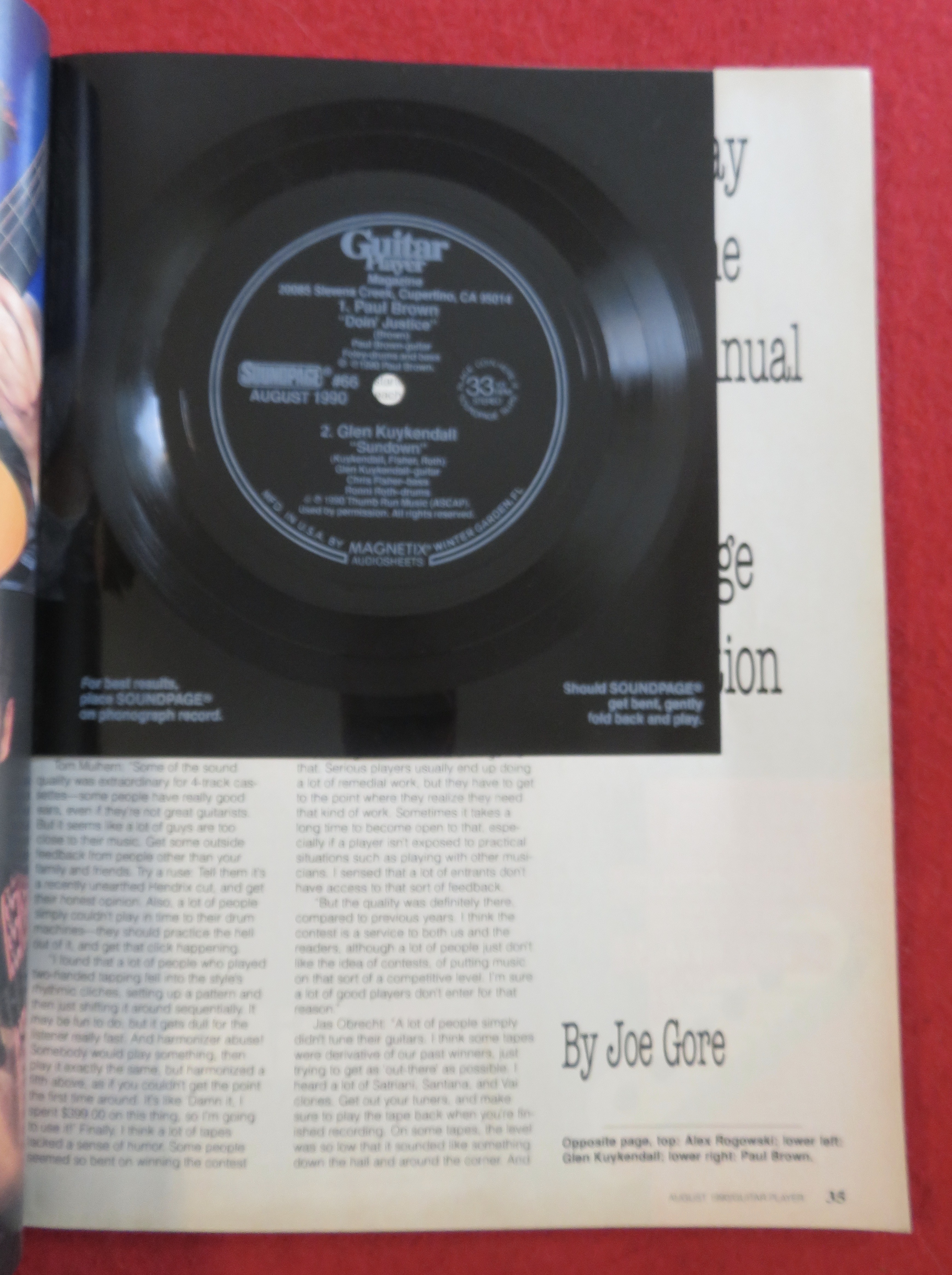 Guitar Player Magazine August 1990 Plug In