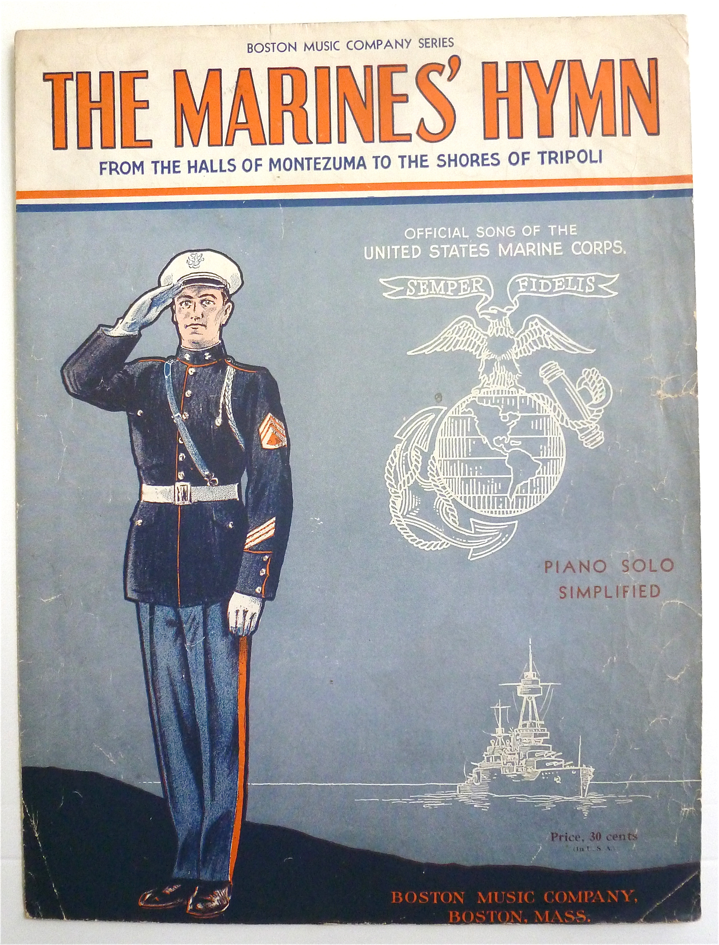 Sheet Music For 1942 The Marines' Hymn