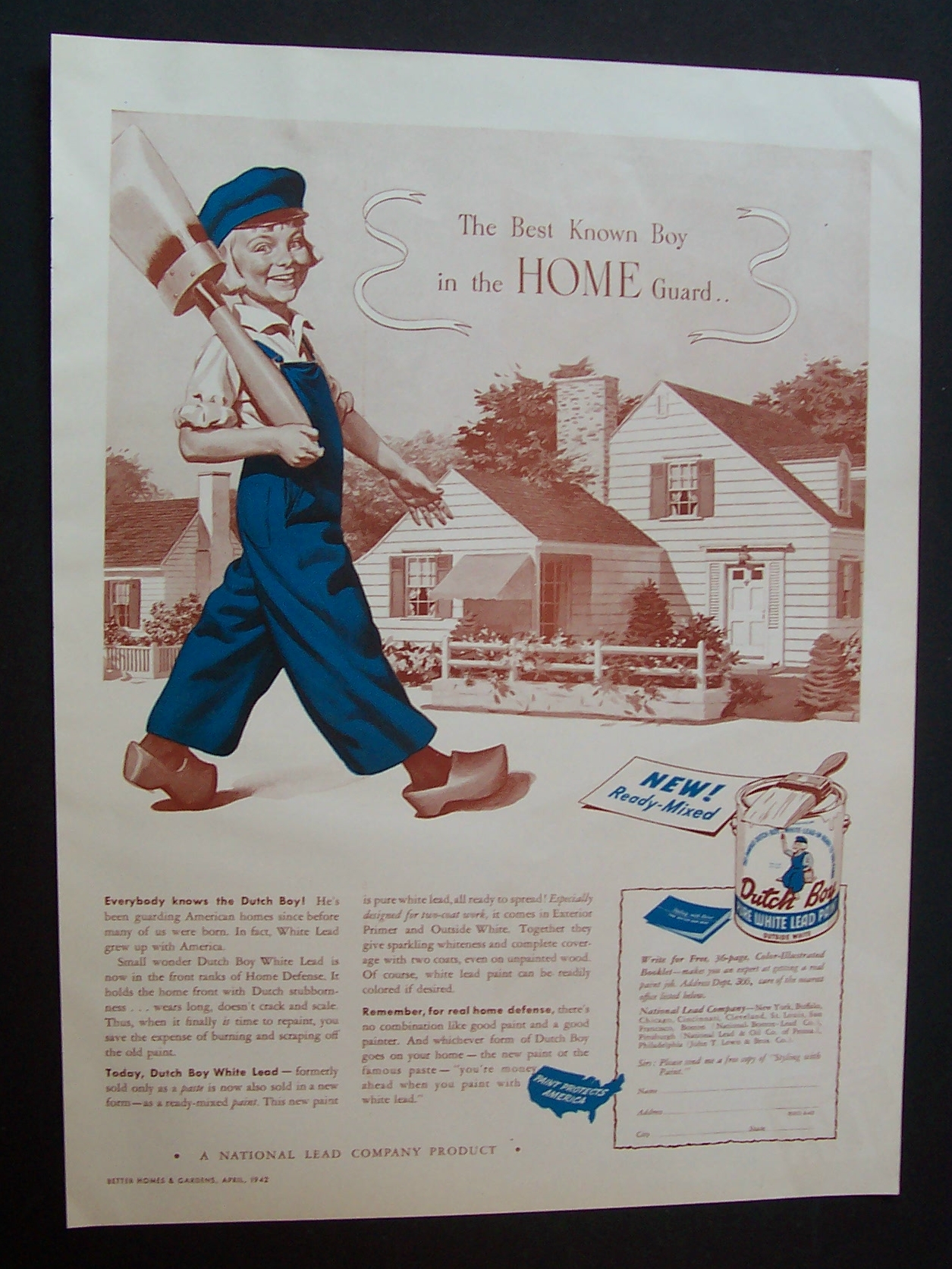 1942  Dutch  Boy  Paints  with  the  Dutch  Boy