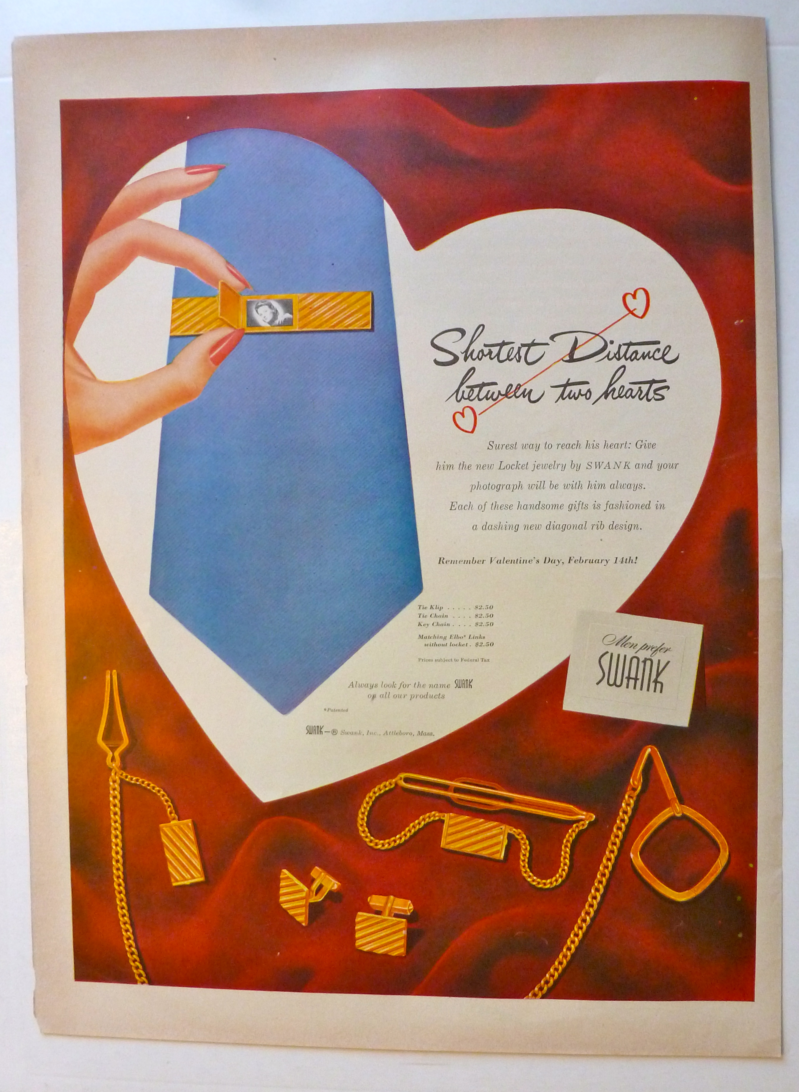 1950 Swank with Tie Clip, Cuff Links & More