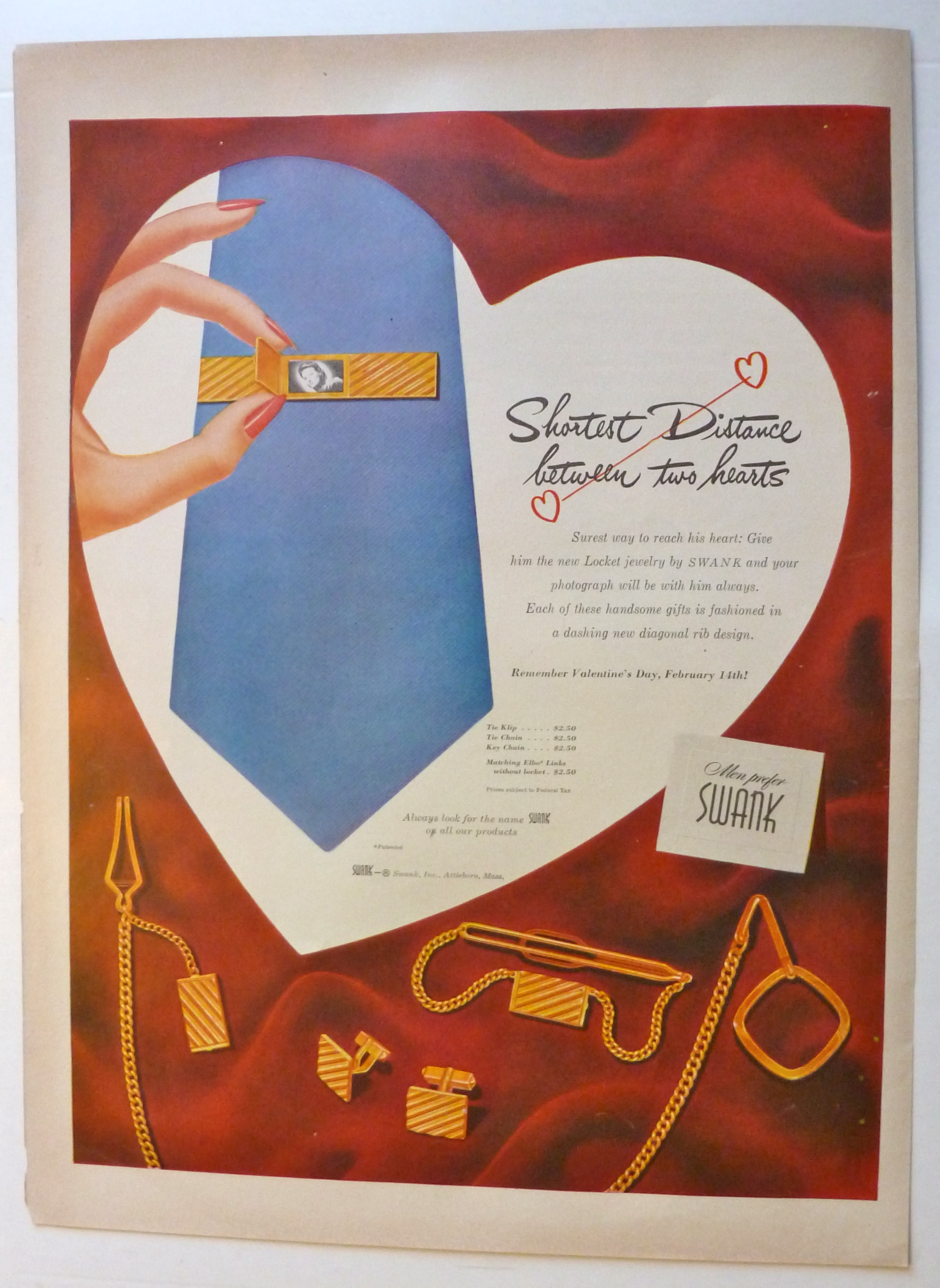 1950 Swank with Tie Clip, Cuff Links & More
