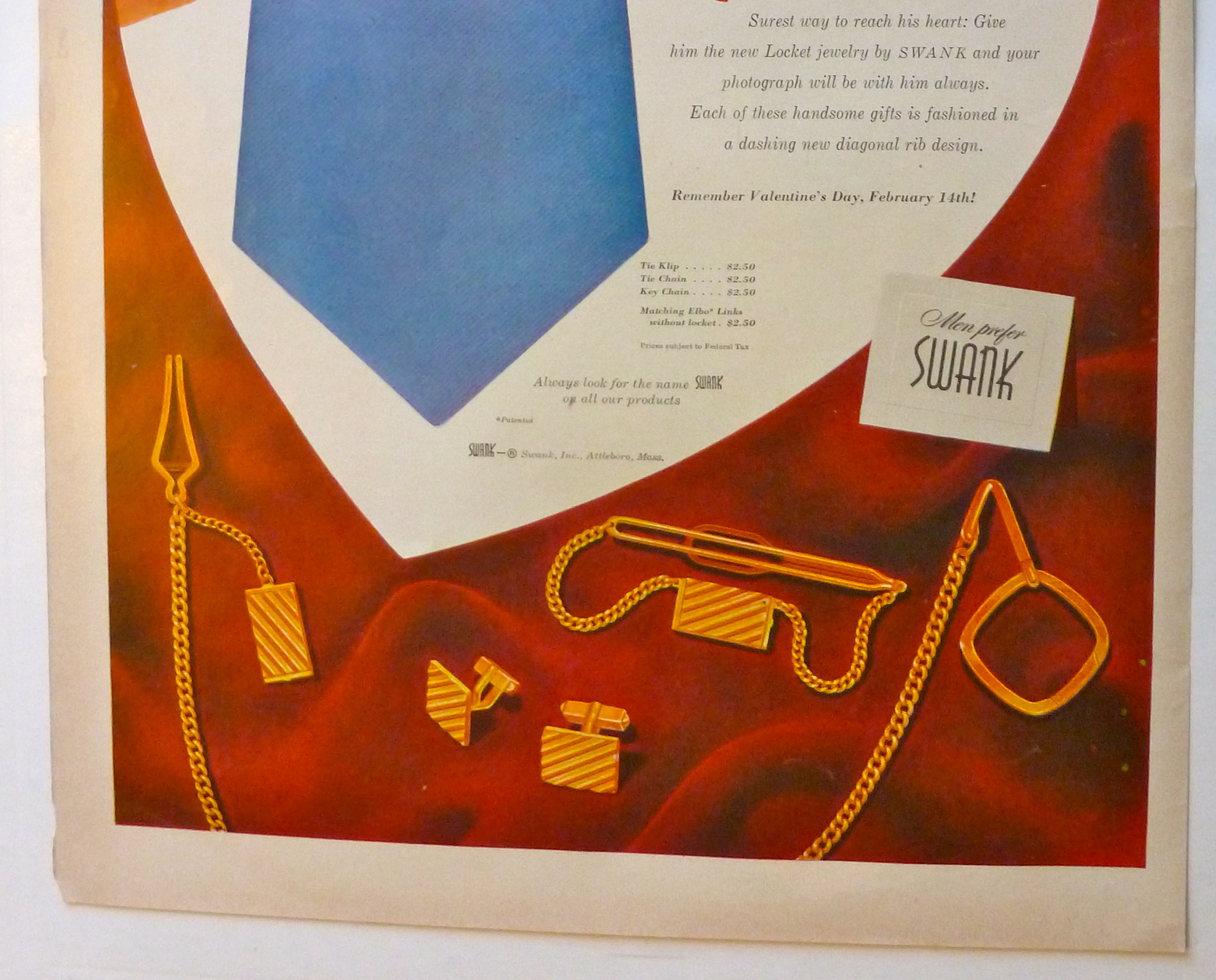 1950 Swank with Tie Clip, Cuff Links & More