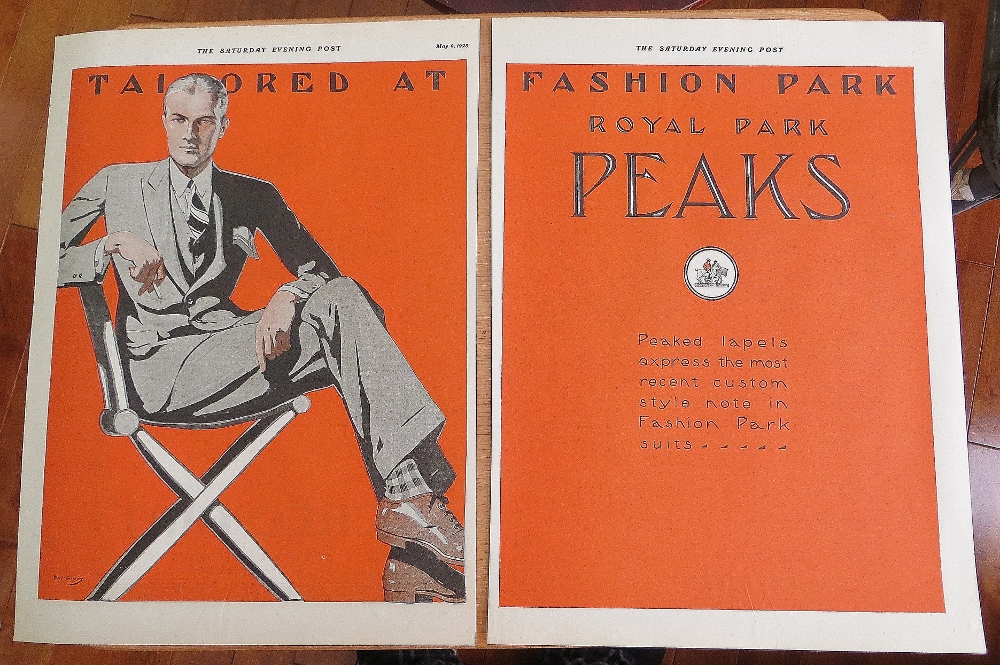 1925 Fashion Park Suits With Man In Suit