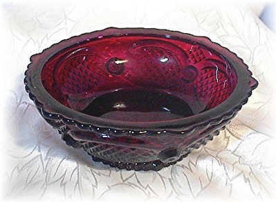 4  Deep Red AVON  Cape Cod Desert Bowls