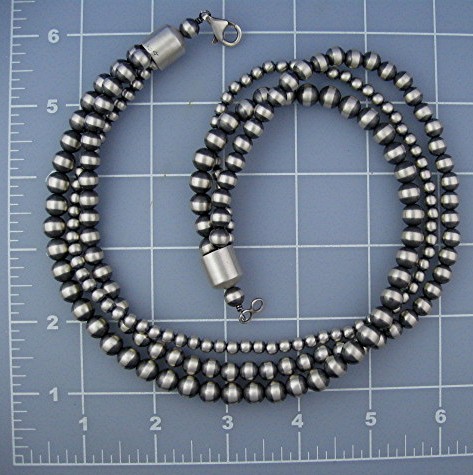 Necklace Sterling Silver Antiqued 3 Strand 68 Grams
