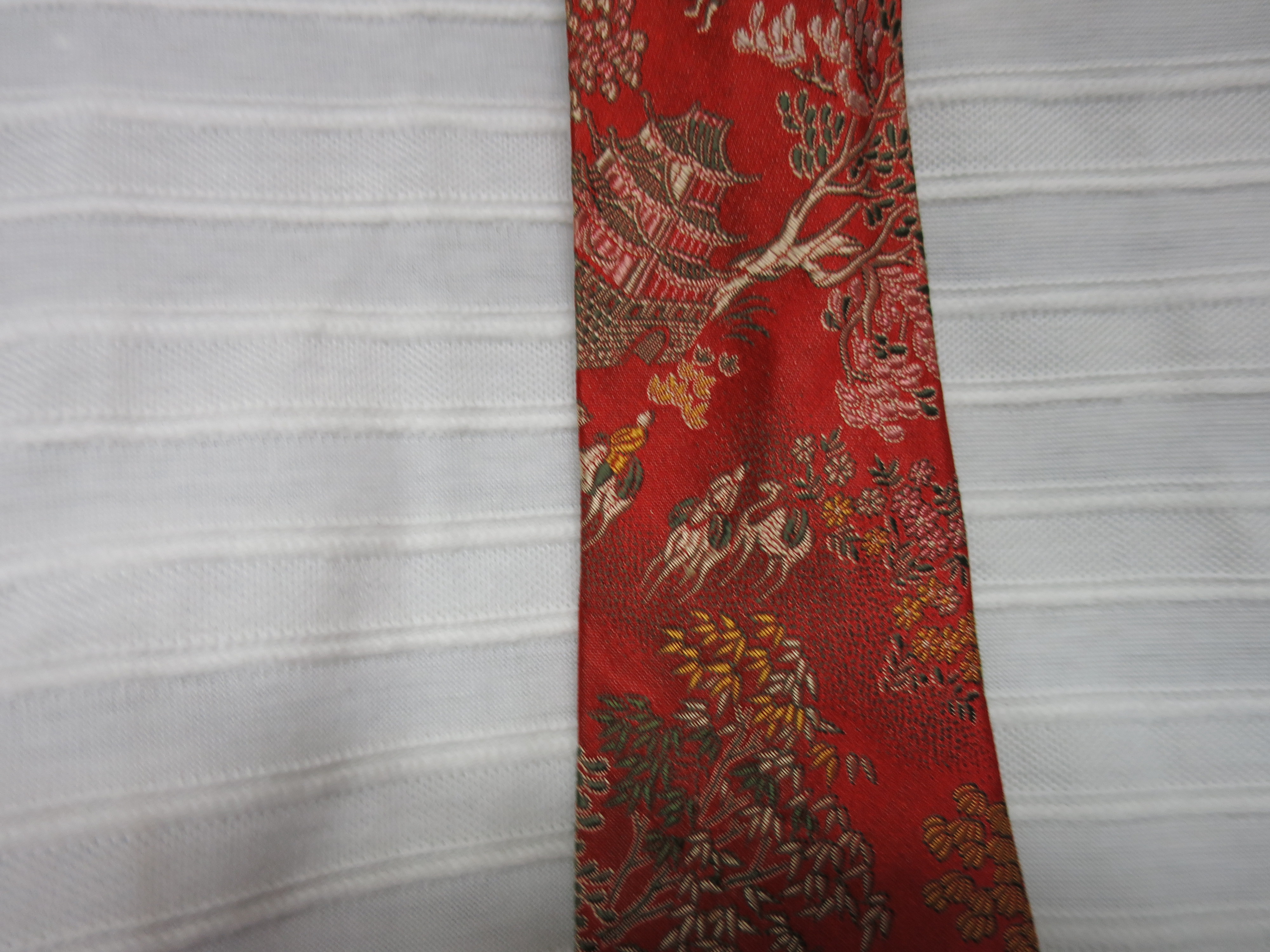 Mens Neck Tie Imported Silk Brocade 1940s