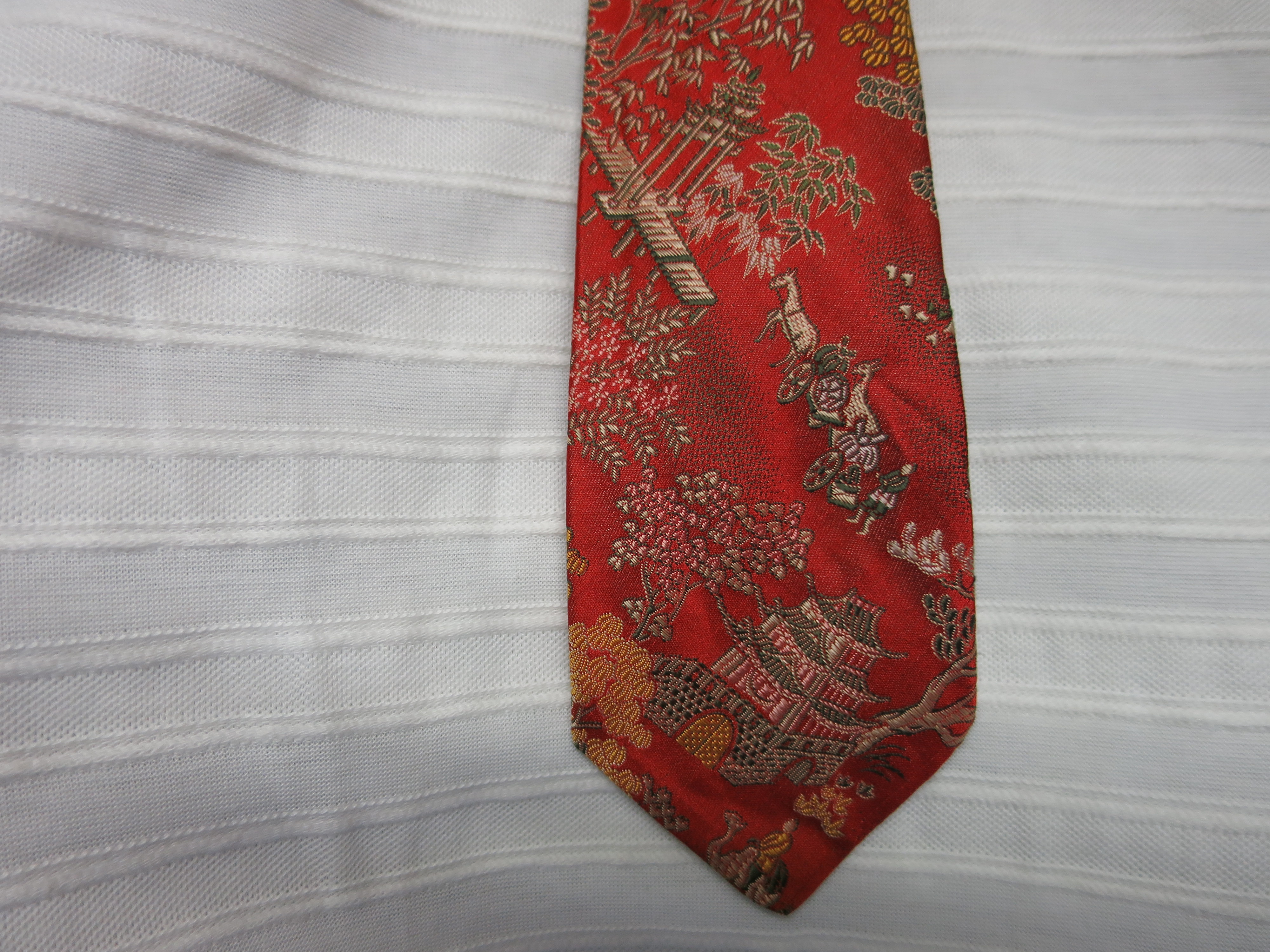 Mens Neck Tie Imported Silk Brocade 1940s