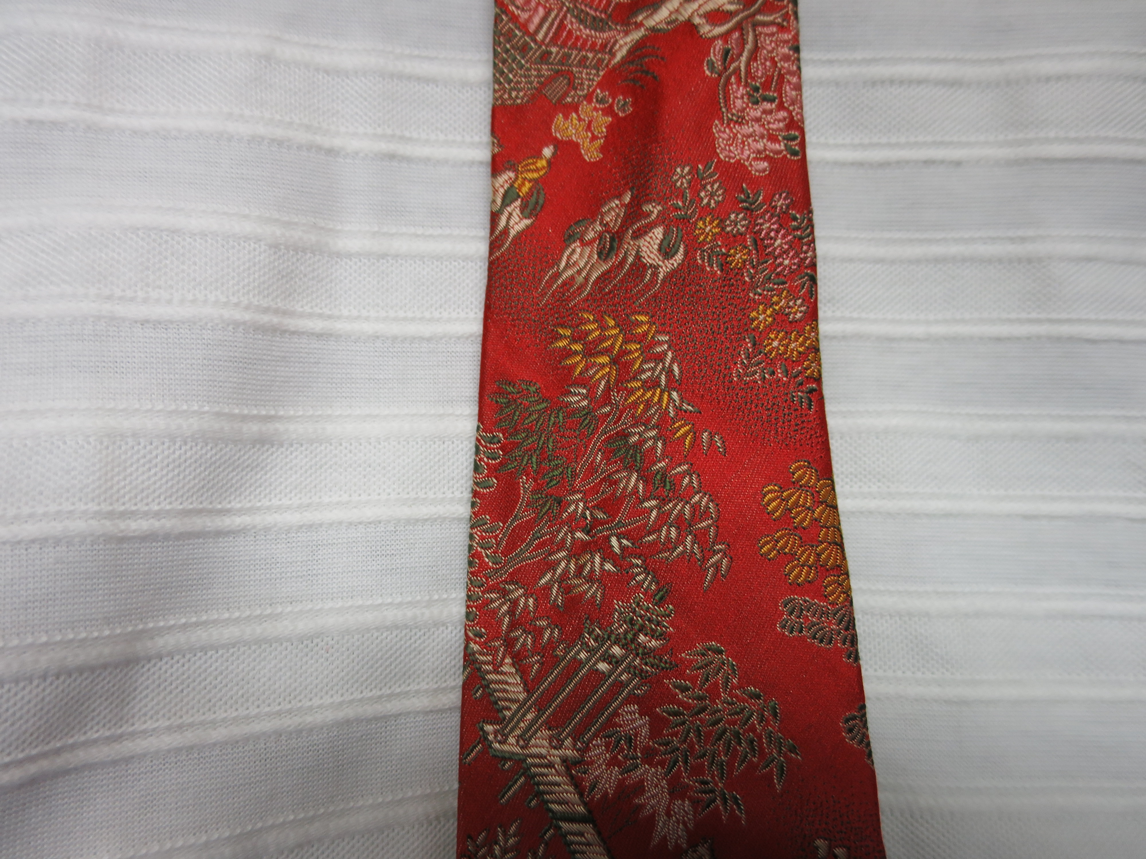 Mens Neck Tie Imported Silk Brocade 1940s