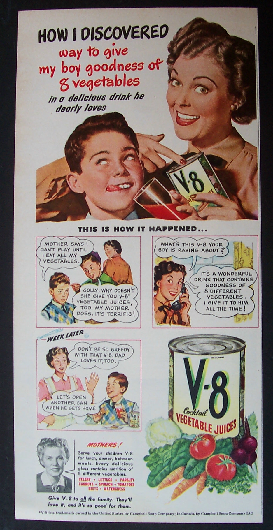 1948 V - 8 Vegetable Juice