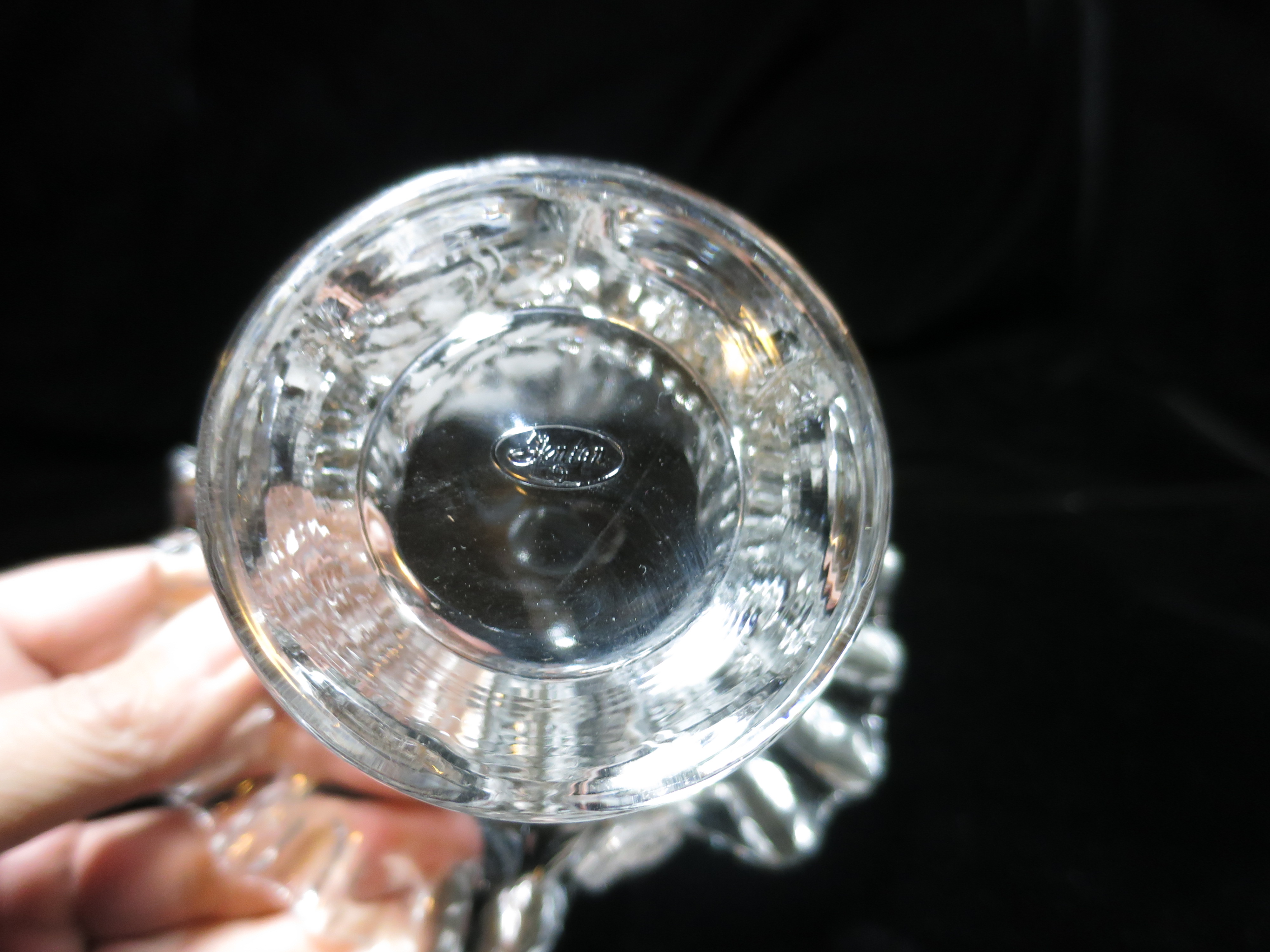 Fenton Art Glass Basket Junior Thompson Crimped Ruffled