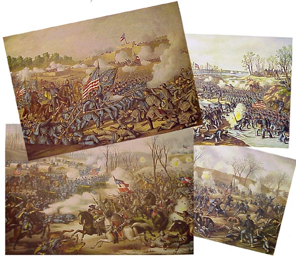 Kurz & Allison BATTLES OF THE CIVIL WAR  prints