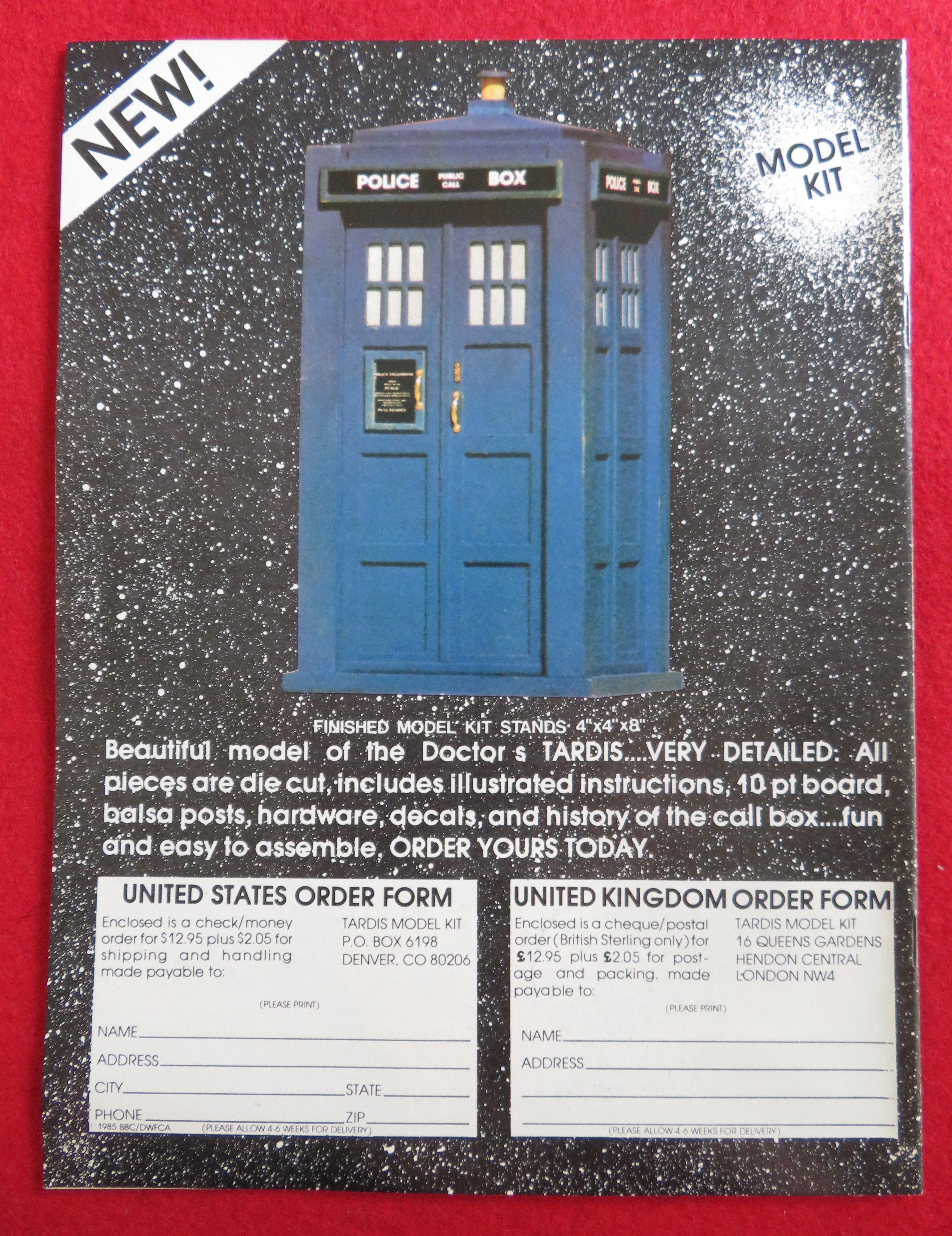 Doctor (Dr) Who Magazine December 1985 Skilleter