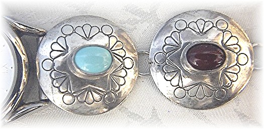 Native American Accutime Watch Sterling Silver Band