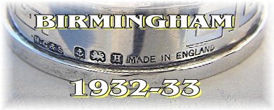 Napkin Ring Sterling Silver Hallmarked  English 1932