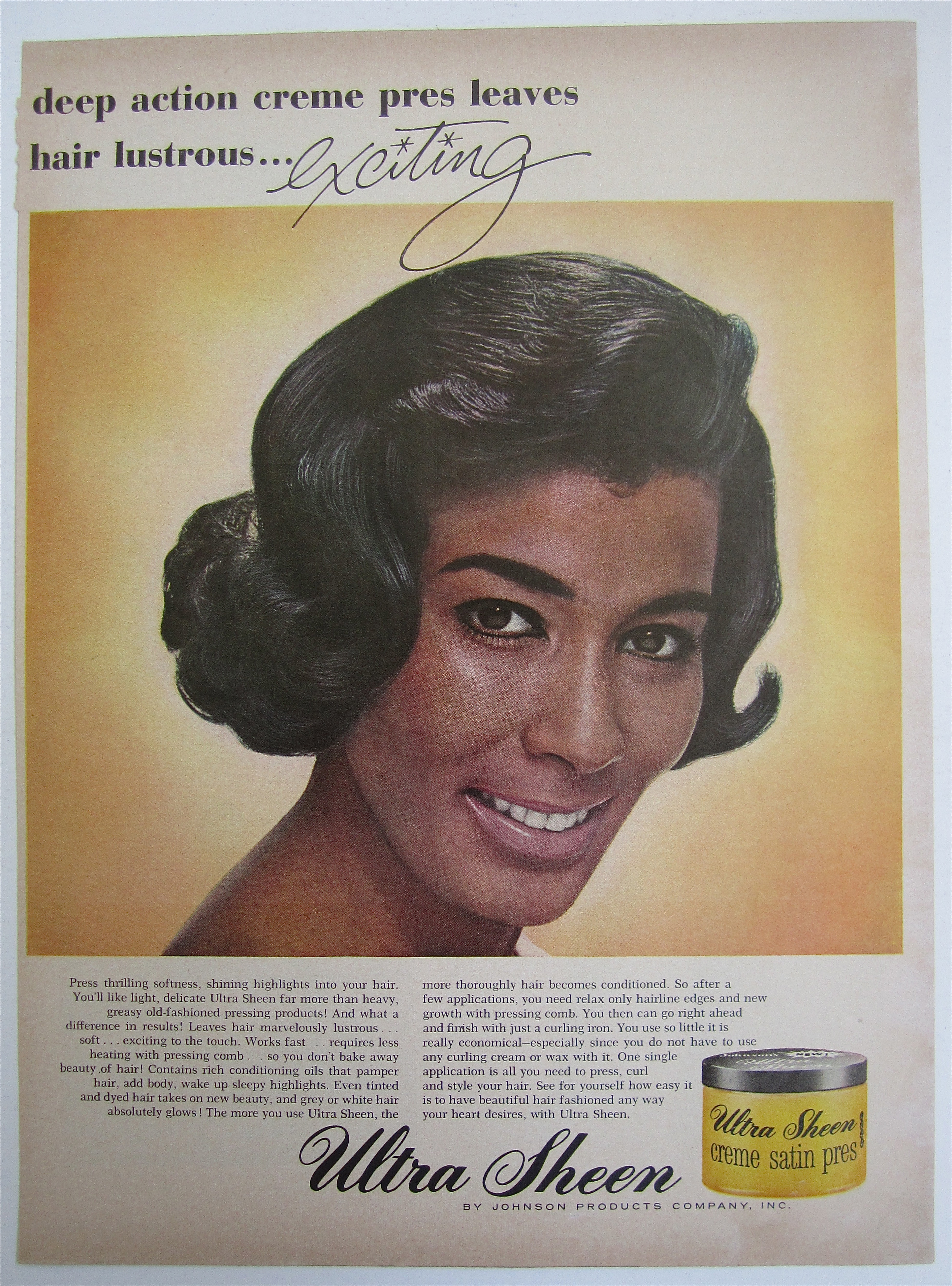 1966 Ultra Sheen Creme with Lady Smiling