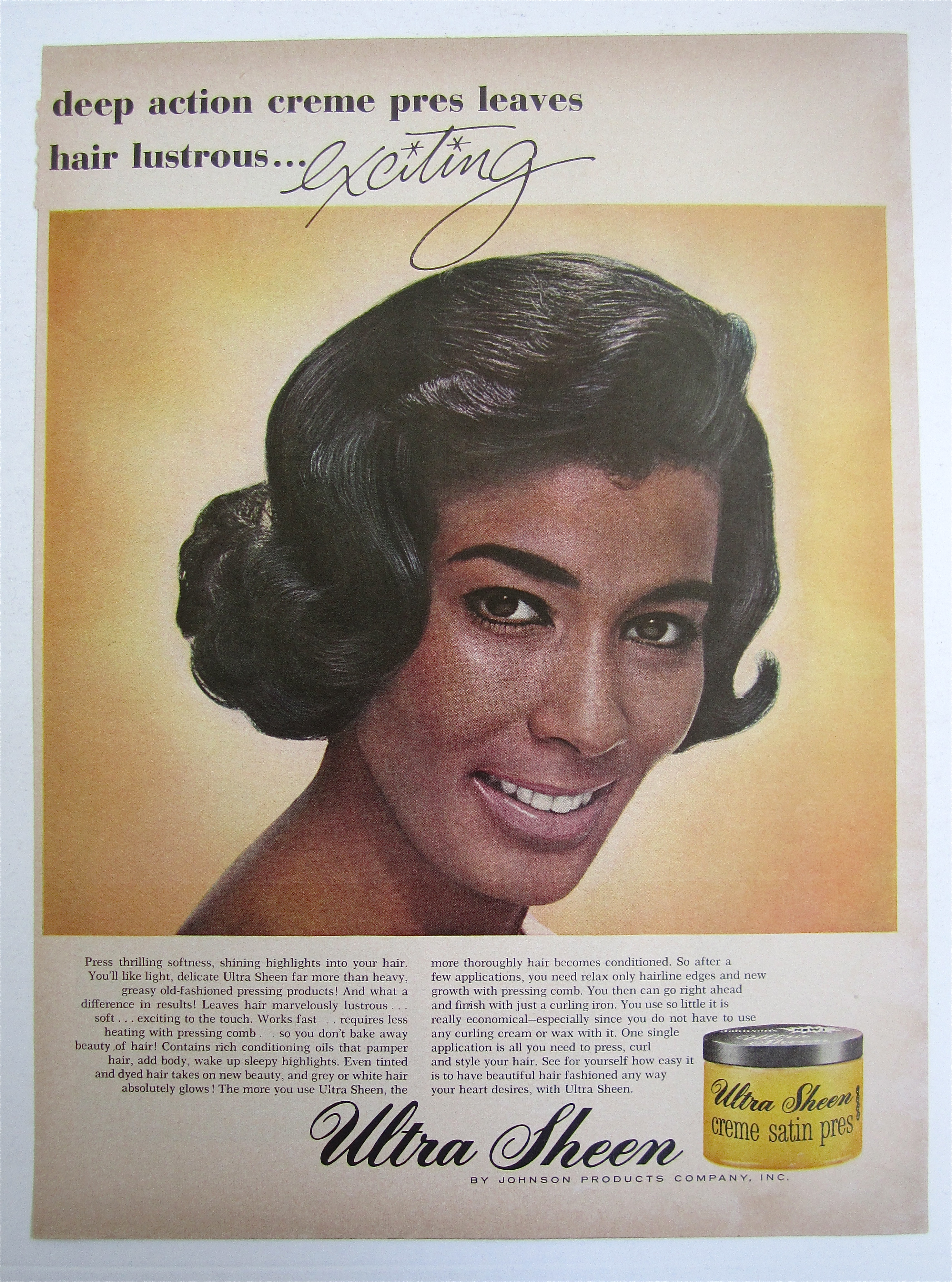 1966 Ultra Sheen Creme with Lady Smiling
