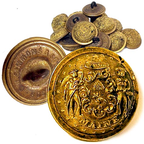 post Civil War MAINE MILITIA BUTTON