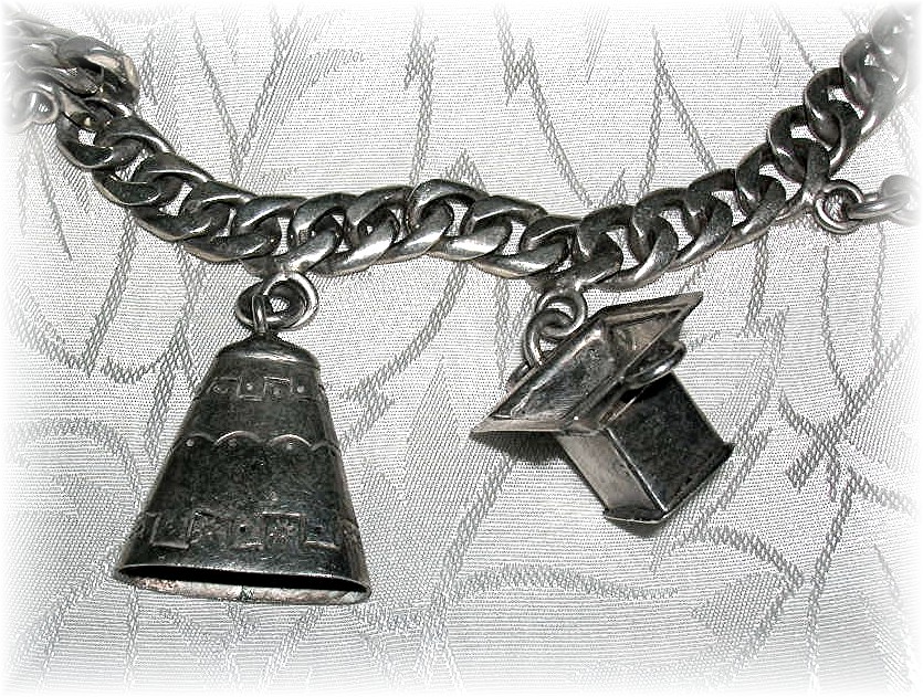 Charm Bracelet Mexico Plateria GIL Sterling Silver 7 Ch