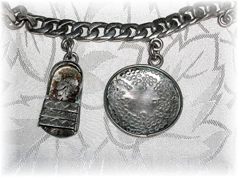 Charm Bracelet Mexico Plateria GIL Sterling Silver 7 Ch
