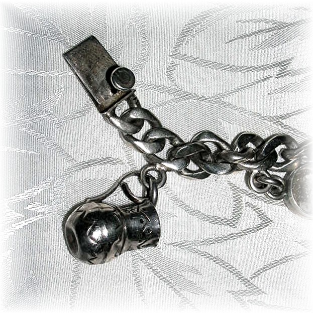 Charm Bracelet Mexico Plateria GIL Sterling Silver 7 Ch